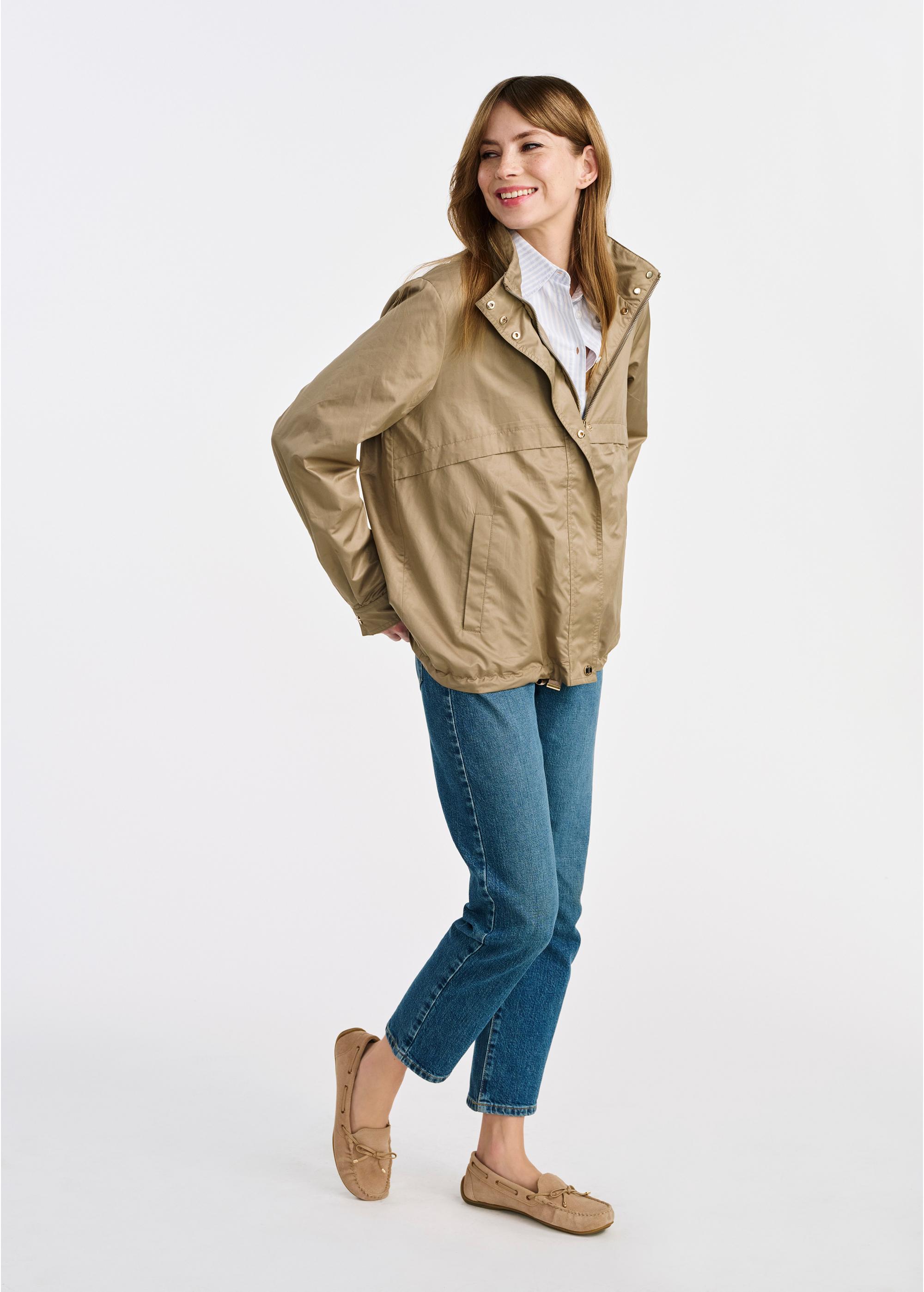 Olive transitional women's jacket KURDT-0558-57(W25)-02