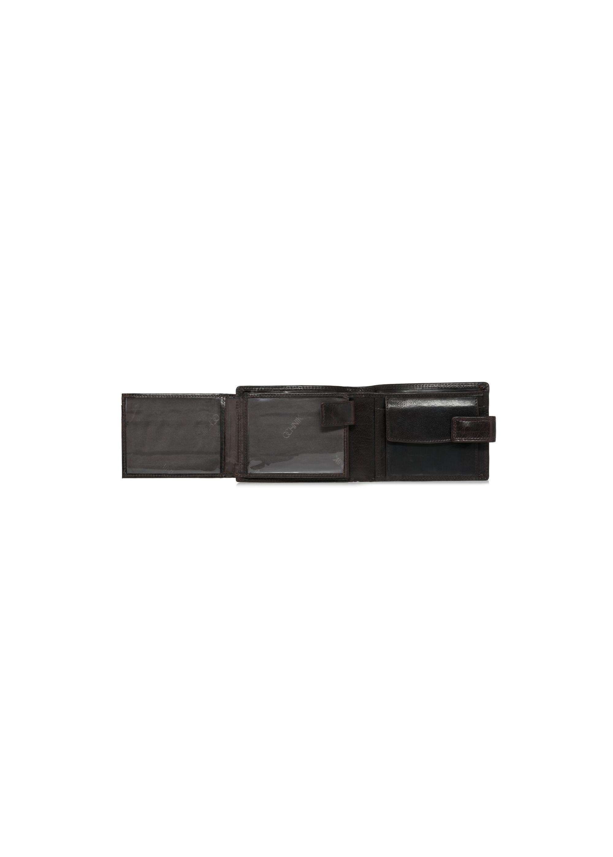 Leather clasp brown men's wallet PORMS-0553-89(W24)-05