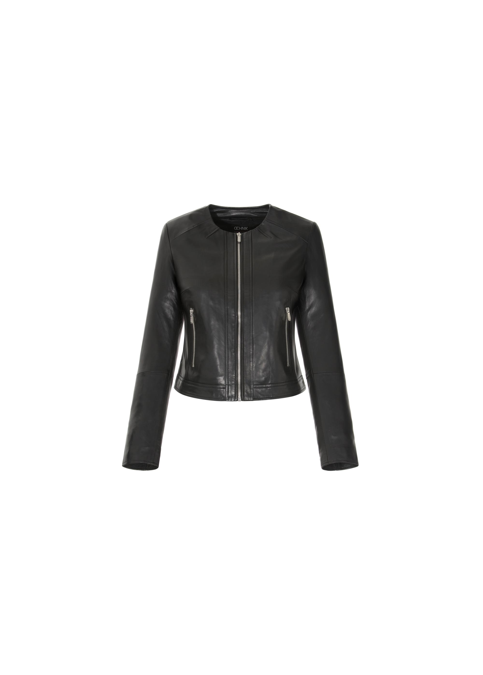 Women's short leather jacket KURDS-0294-4229(KS)-04