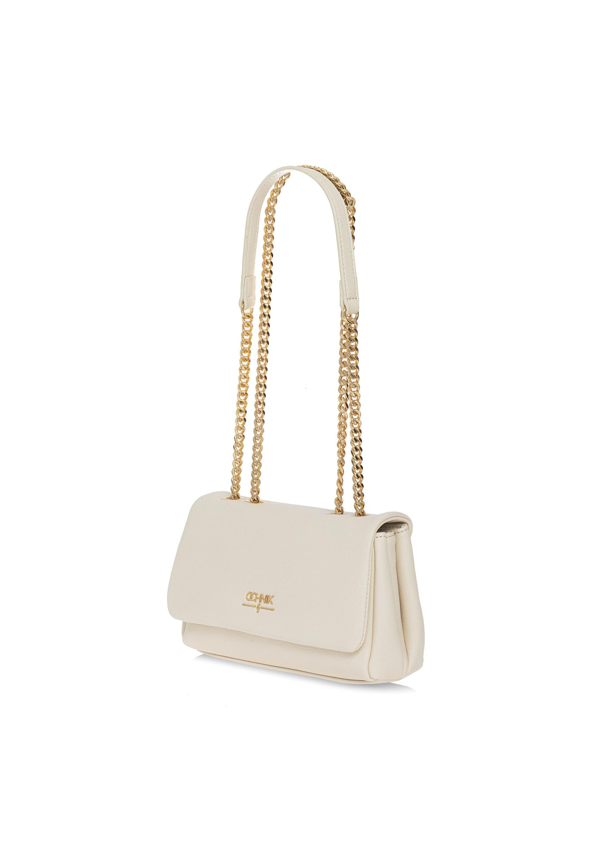 Cream small bag with chain TOREC-1005-12(W25)-02