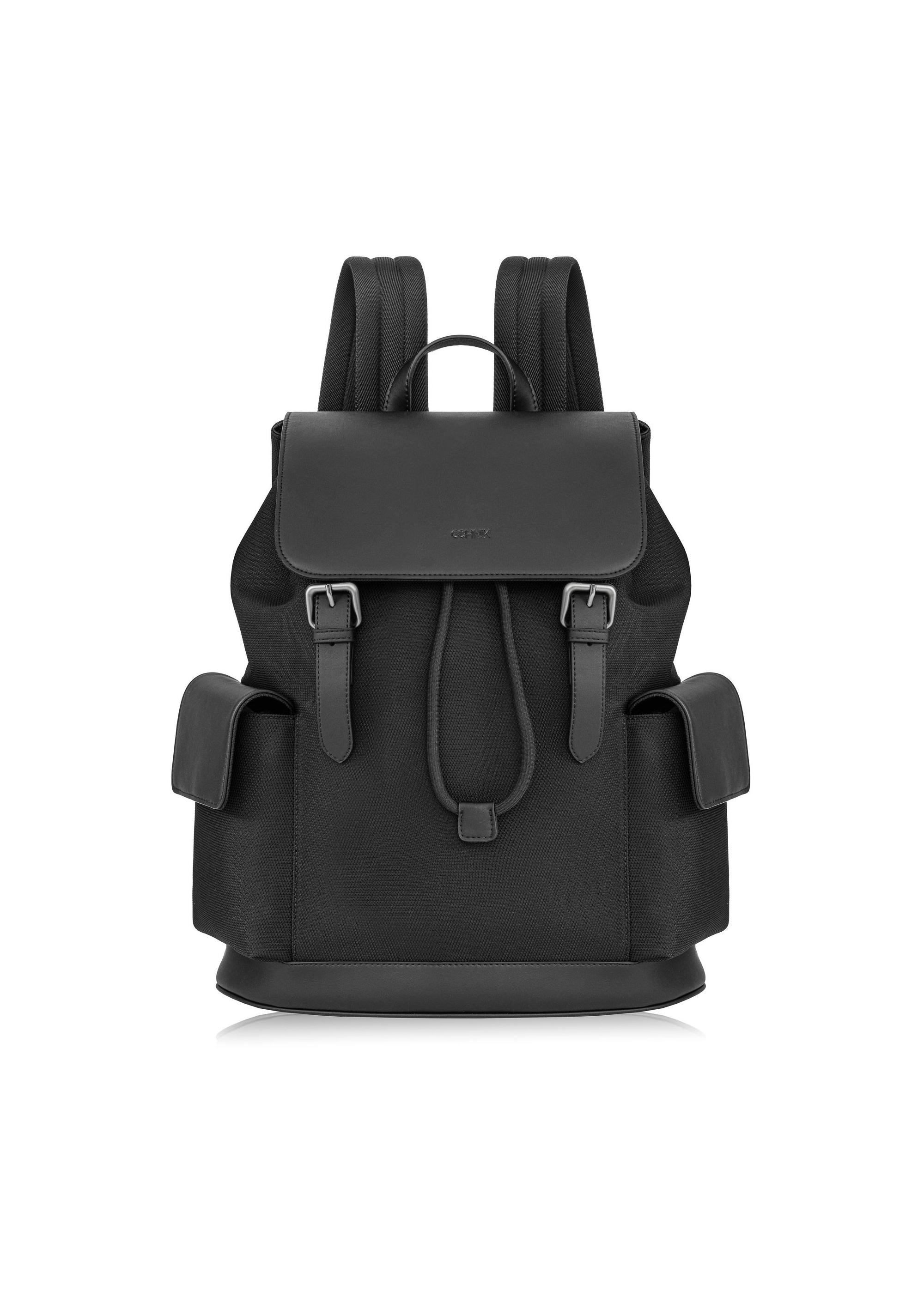 Black large men's backpack TORMN-0356-99(W25)-01