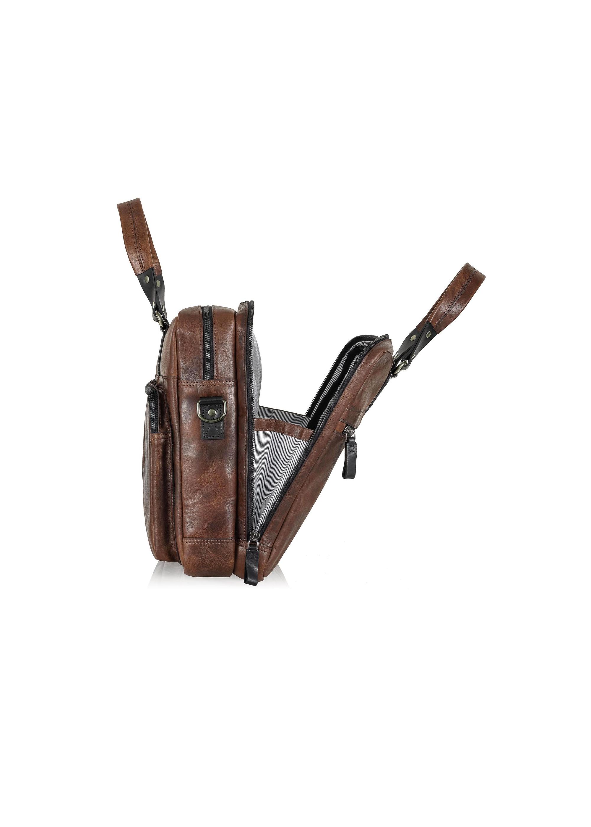 Brown leather men's bag TORMS-0100C-79(W25)-04