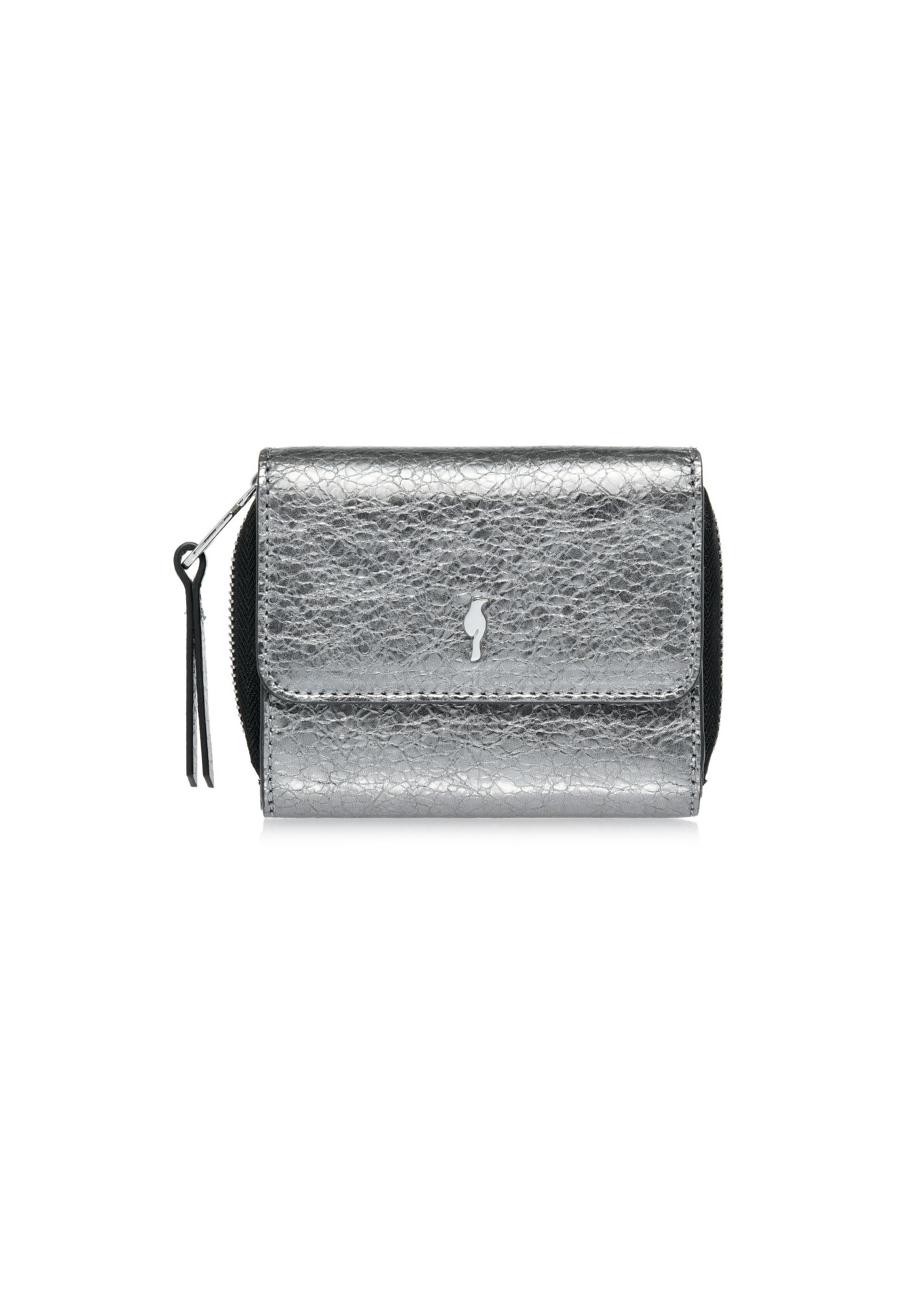 Silver small leather women's wallet PORES-0934-95(Z24)-03