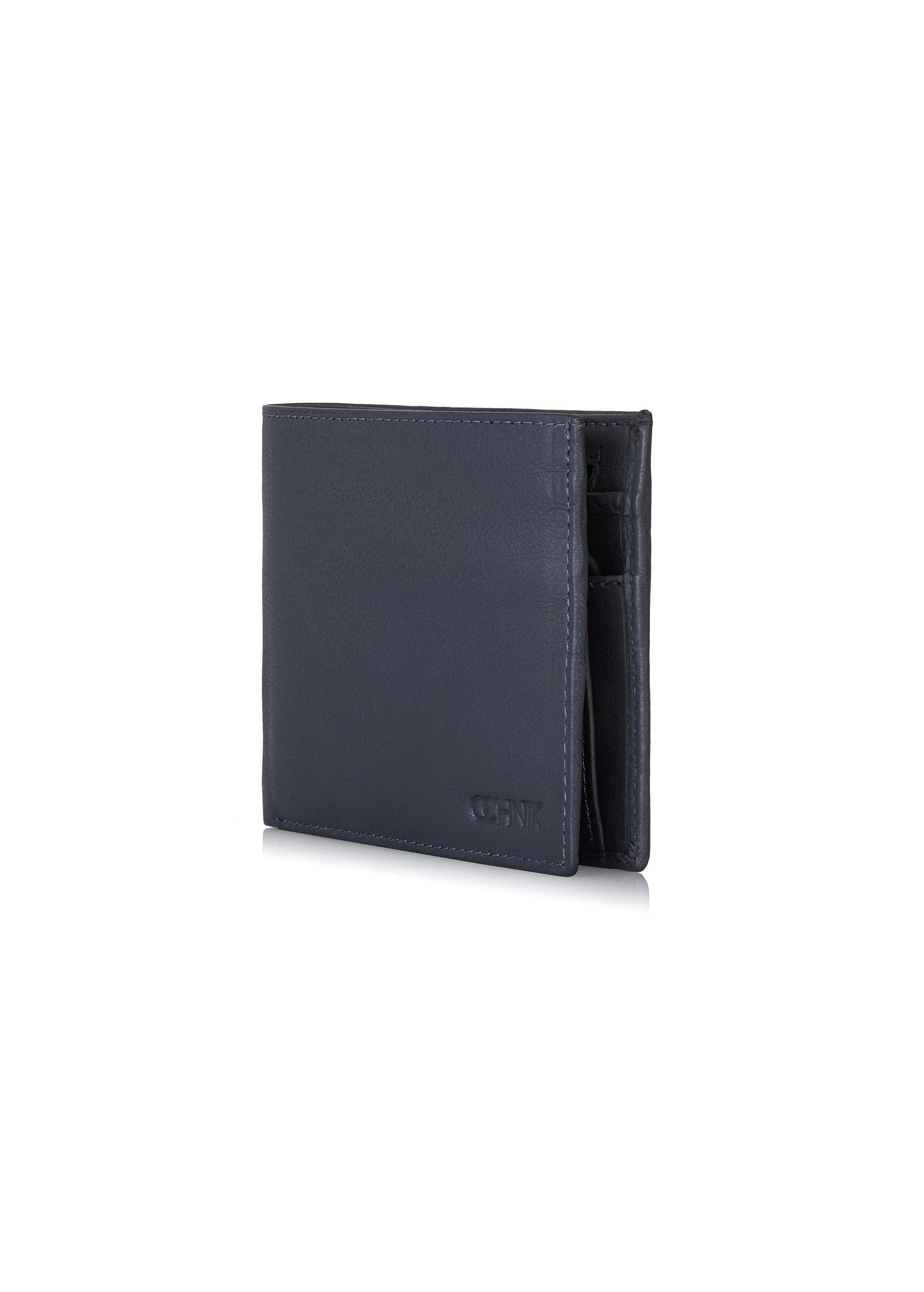 Men's graphite leather wallet PORMS-0544-95(Z23)-02