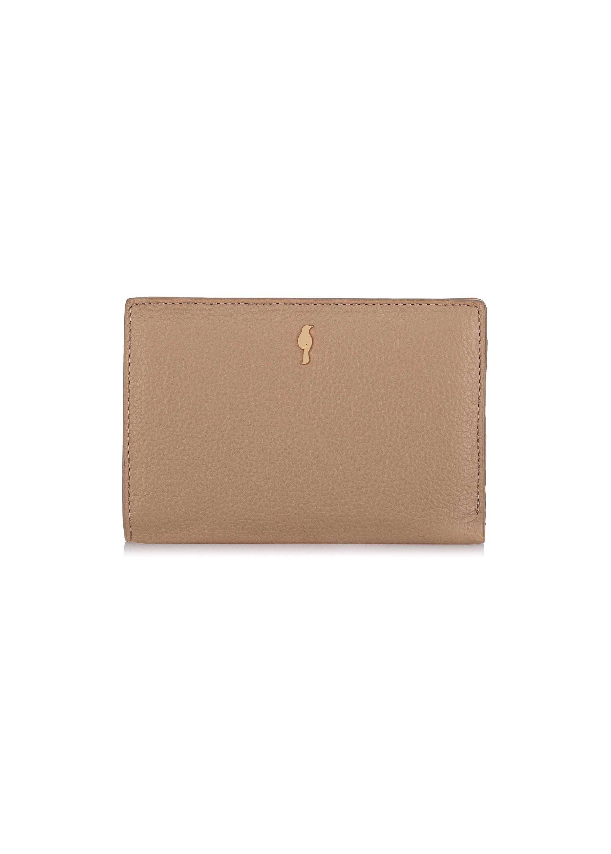 Beige leather women's wallet PORES-0834-81(W23)-01