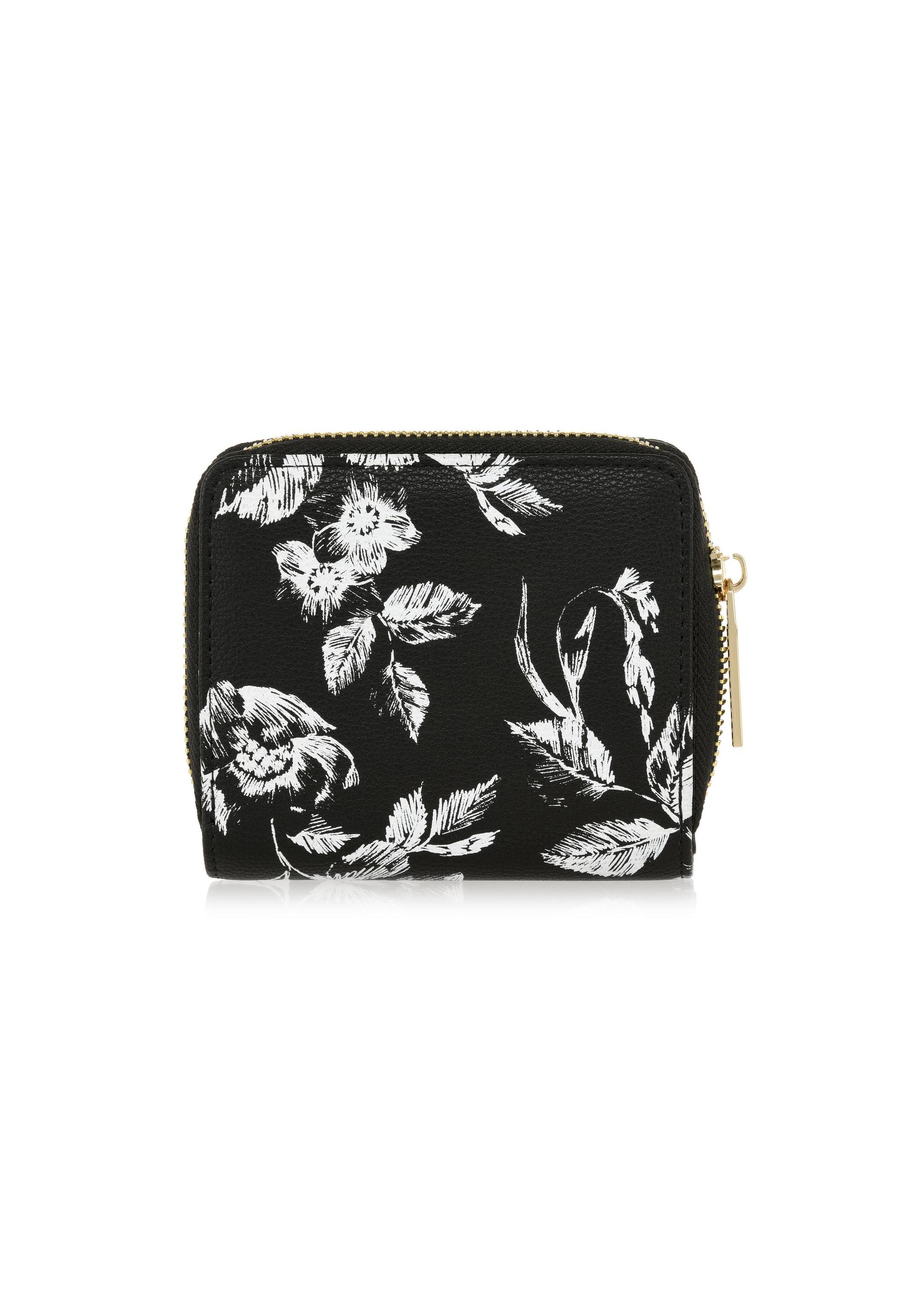 Women's small wallet in floral pattern POREC-0393-99(Z24)-02