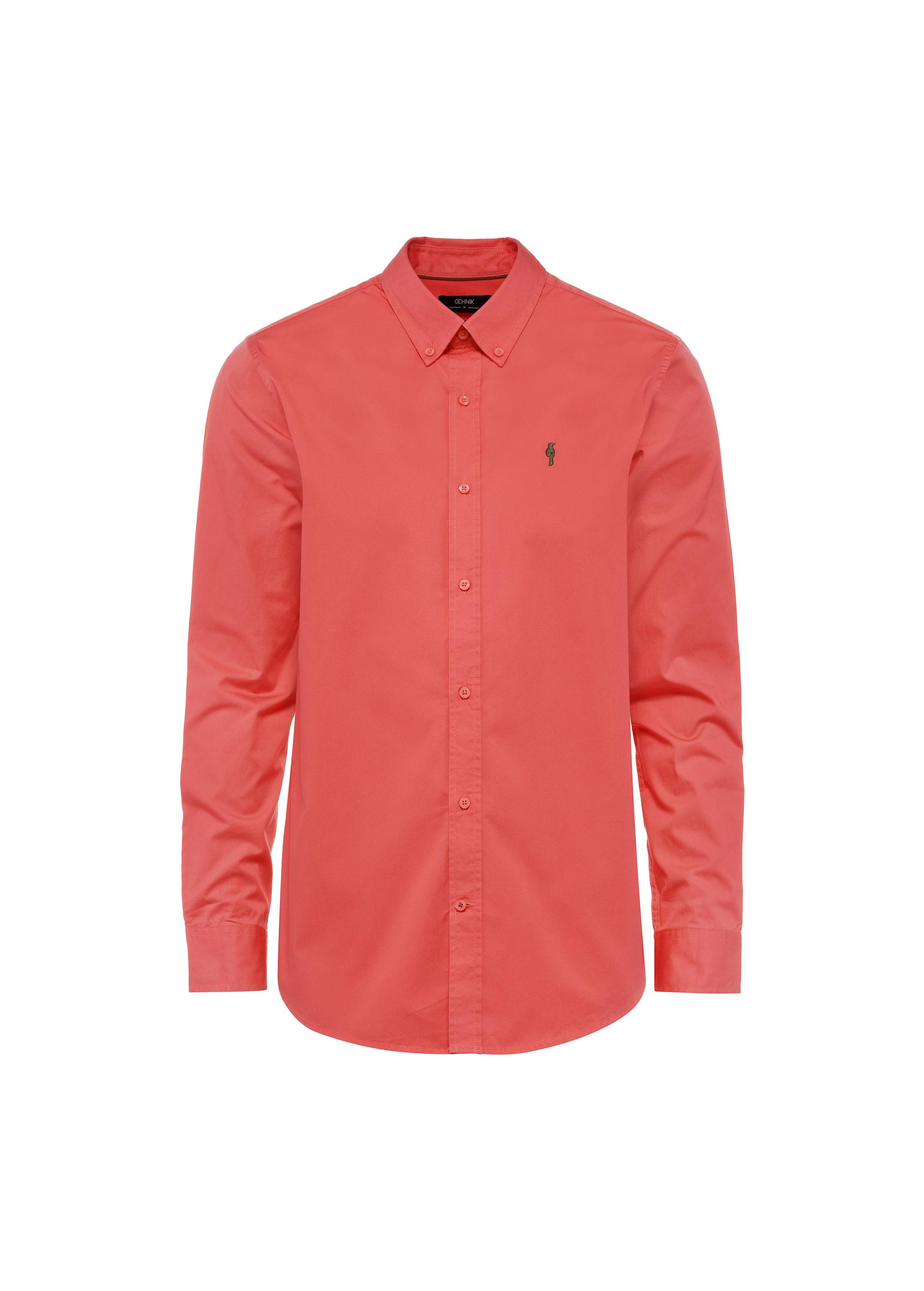 Coral cotton men's shirt KOSMT-0342-18(W25)-04