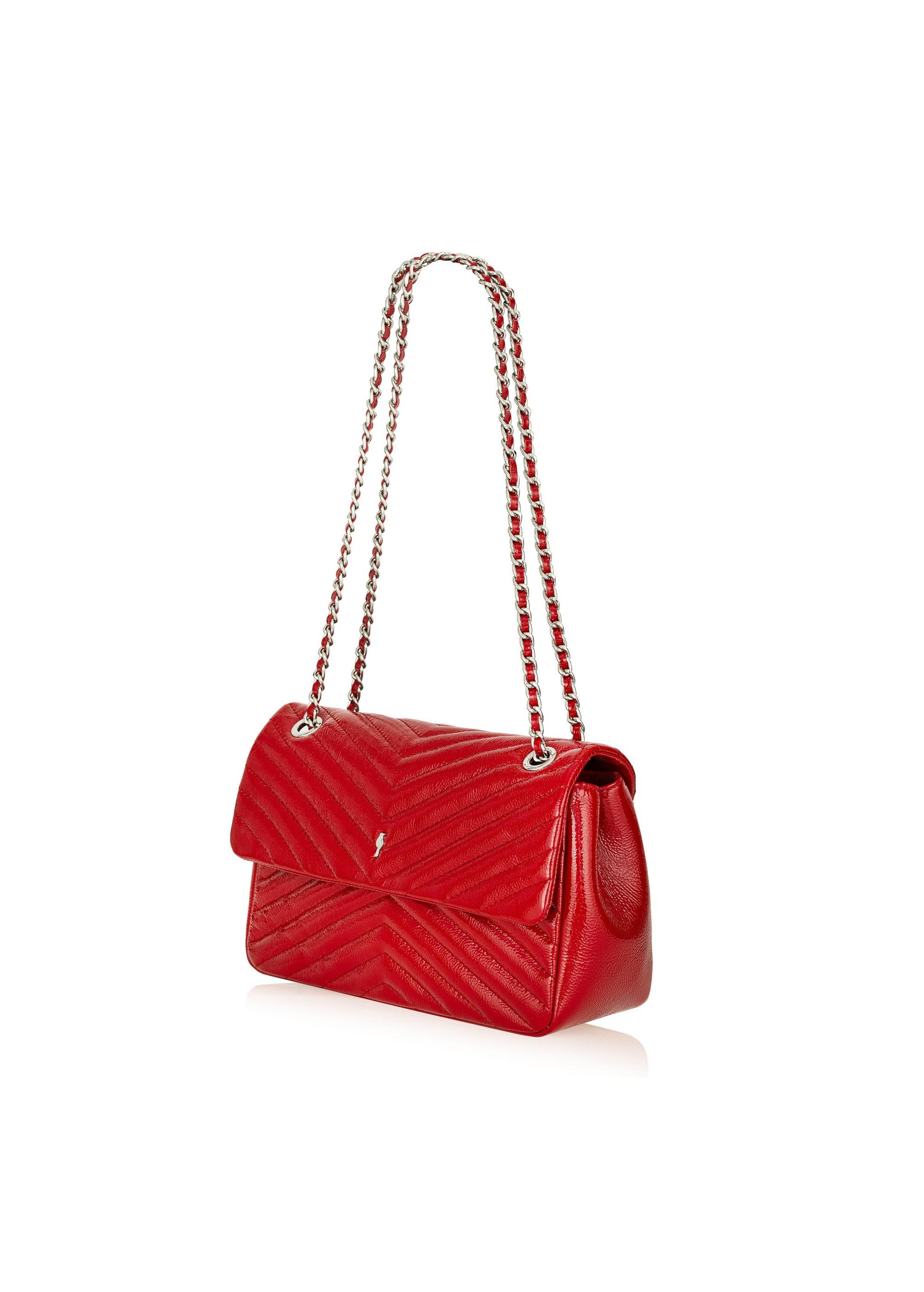 Red patent leather women's handbag TORES-1045(Z24)-02