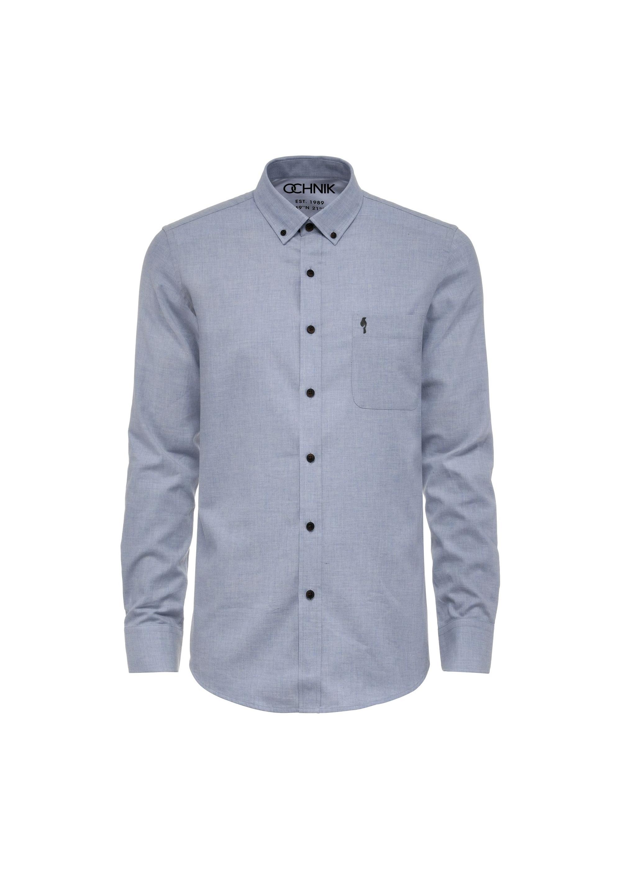 Blue cotton men's shirt KOSMT-0299-62(Z24)-01