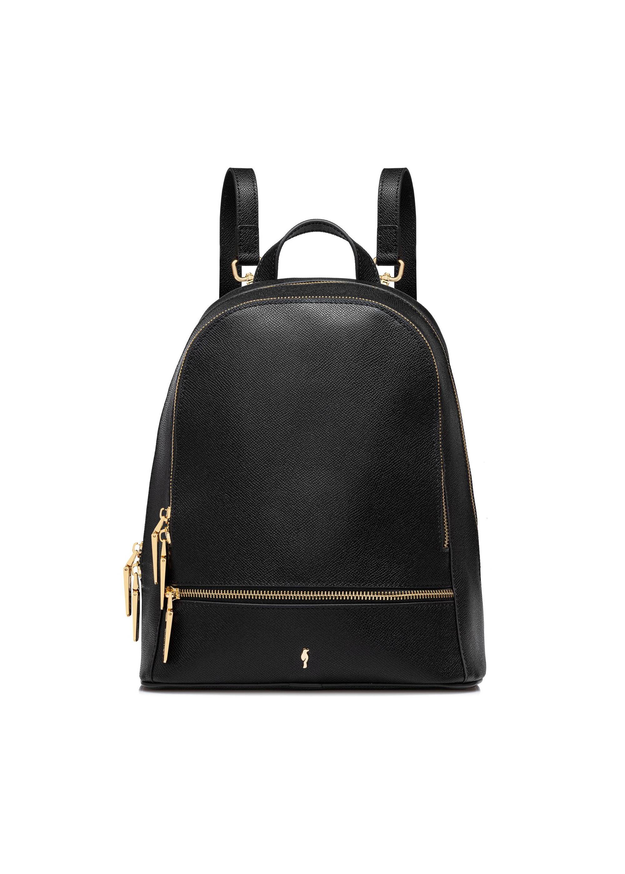 Black Leather Women's Backpack PLCDS-0004-99(W25)-01