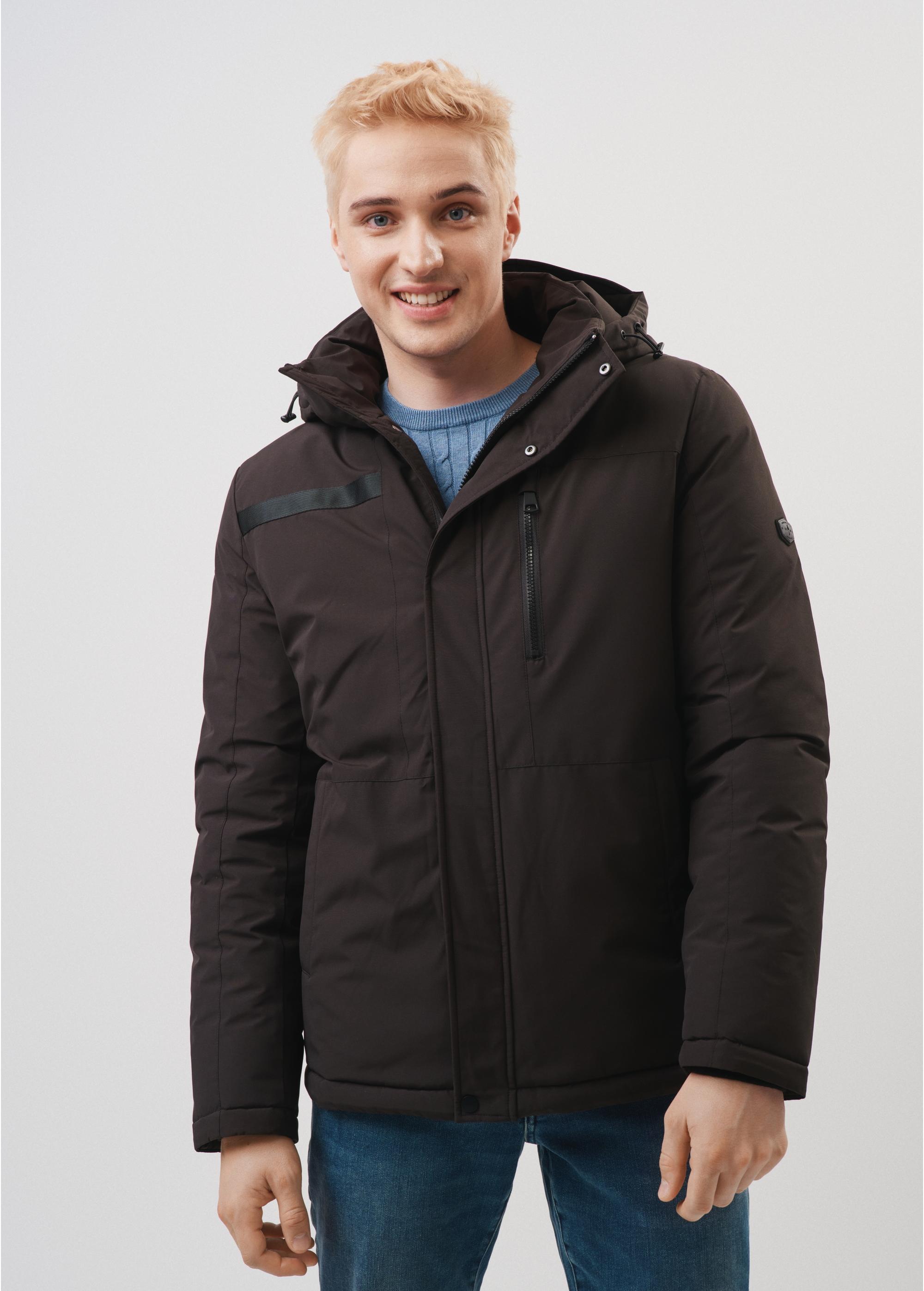 Black men's hooded jacket KURMT-0316-99(Z23)-01