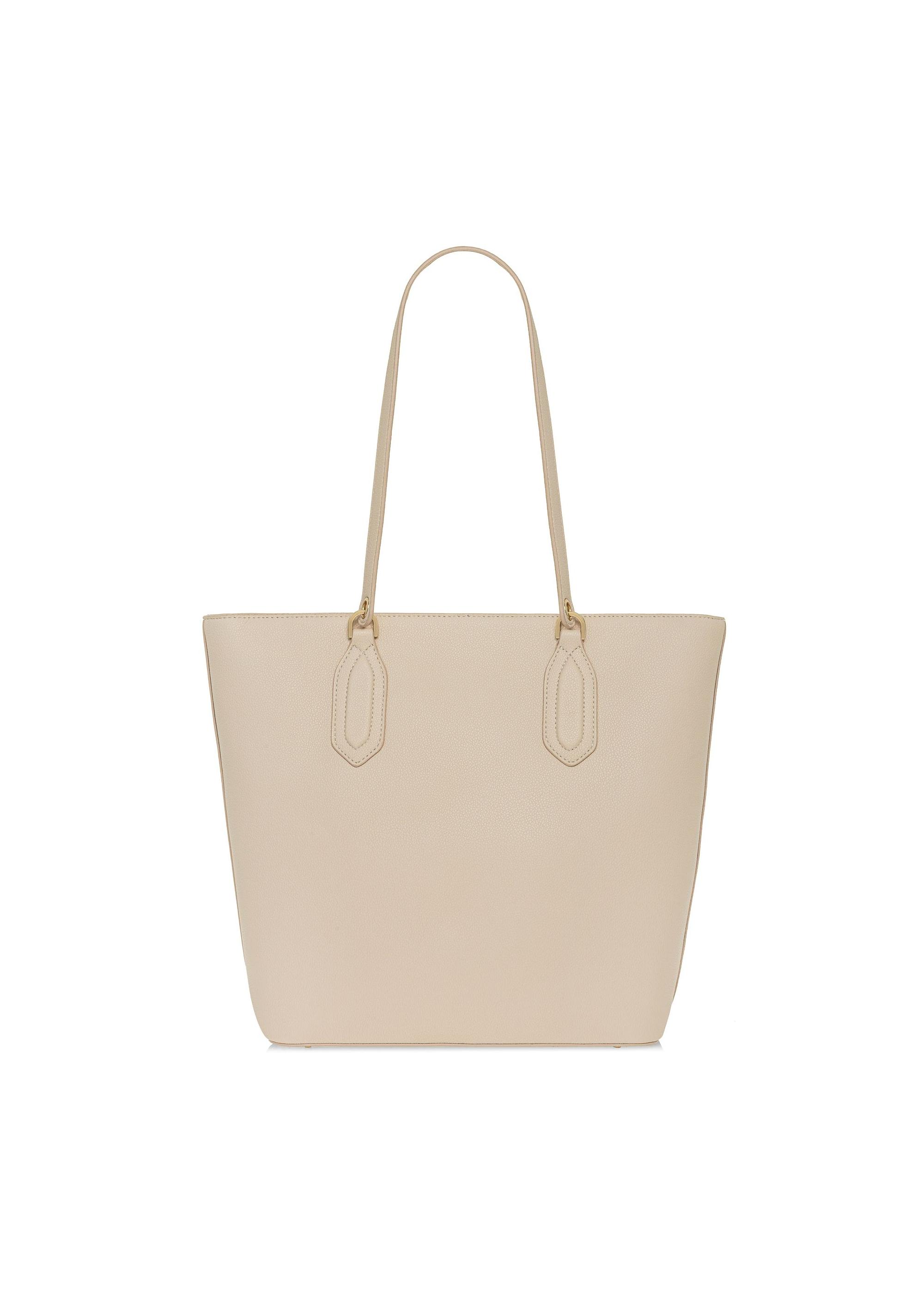 Cream women's shopper bag TOREC-0905A-12(W25)-04