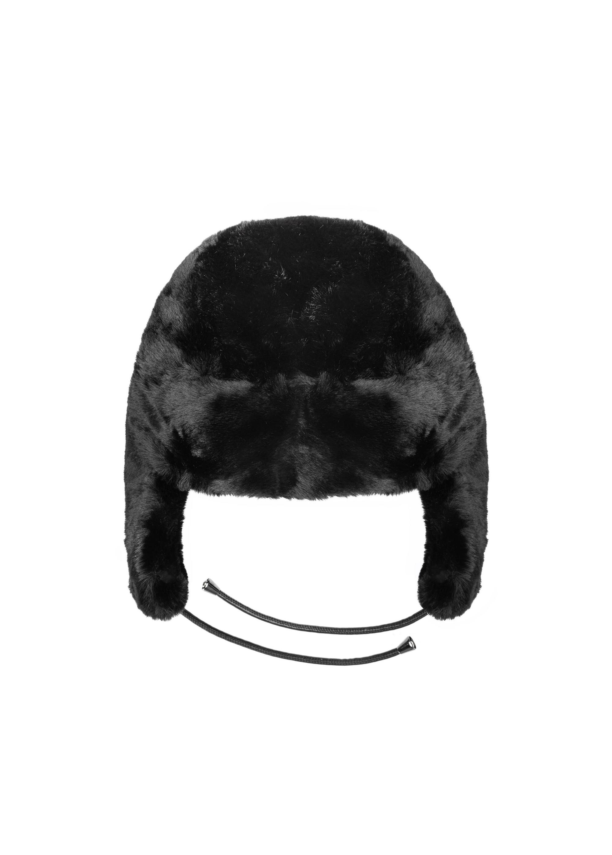 Black women's earflap hat CZADF-0042-99(Z24)-03