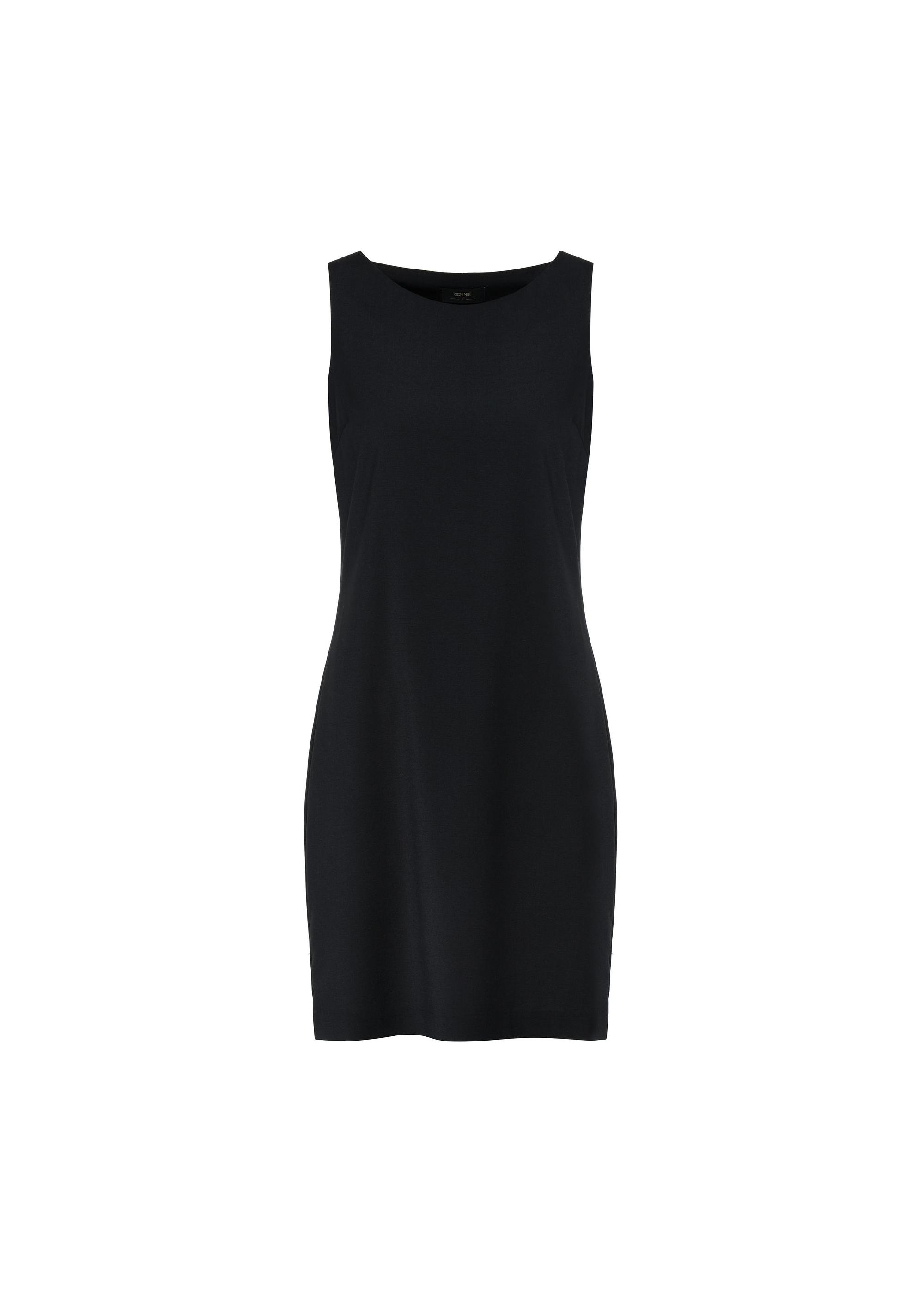 Black women's dress below the knee SUKDT-0215-99(W25)-01