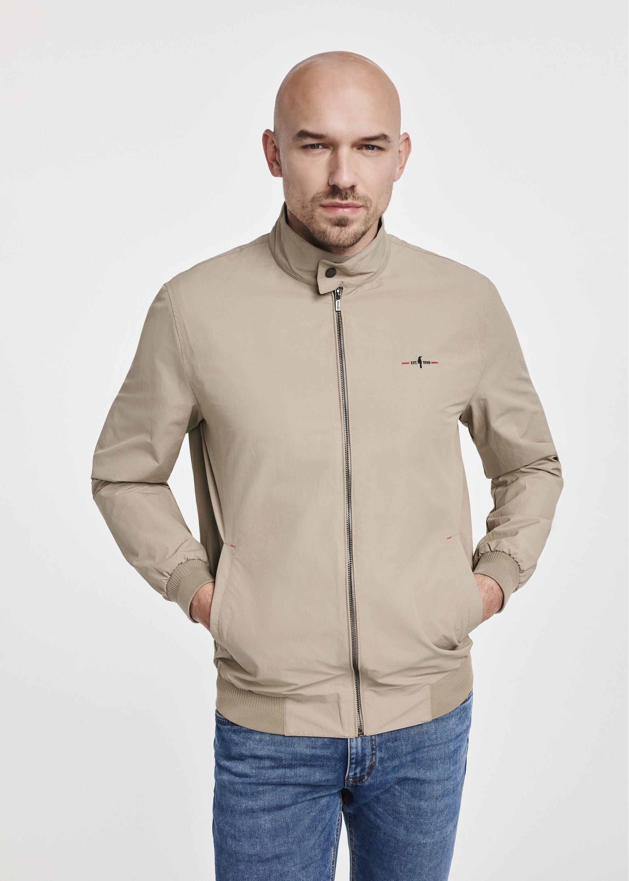 Beige light men's transition jacket KURMT-0370-81(W25)-03