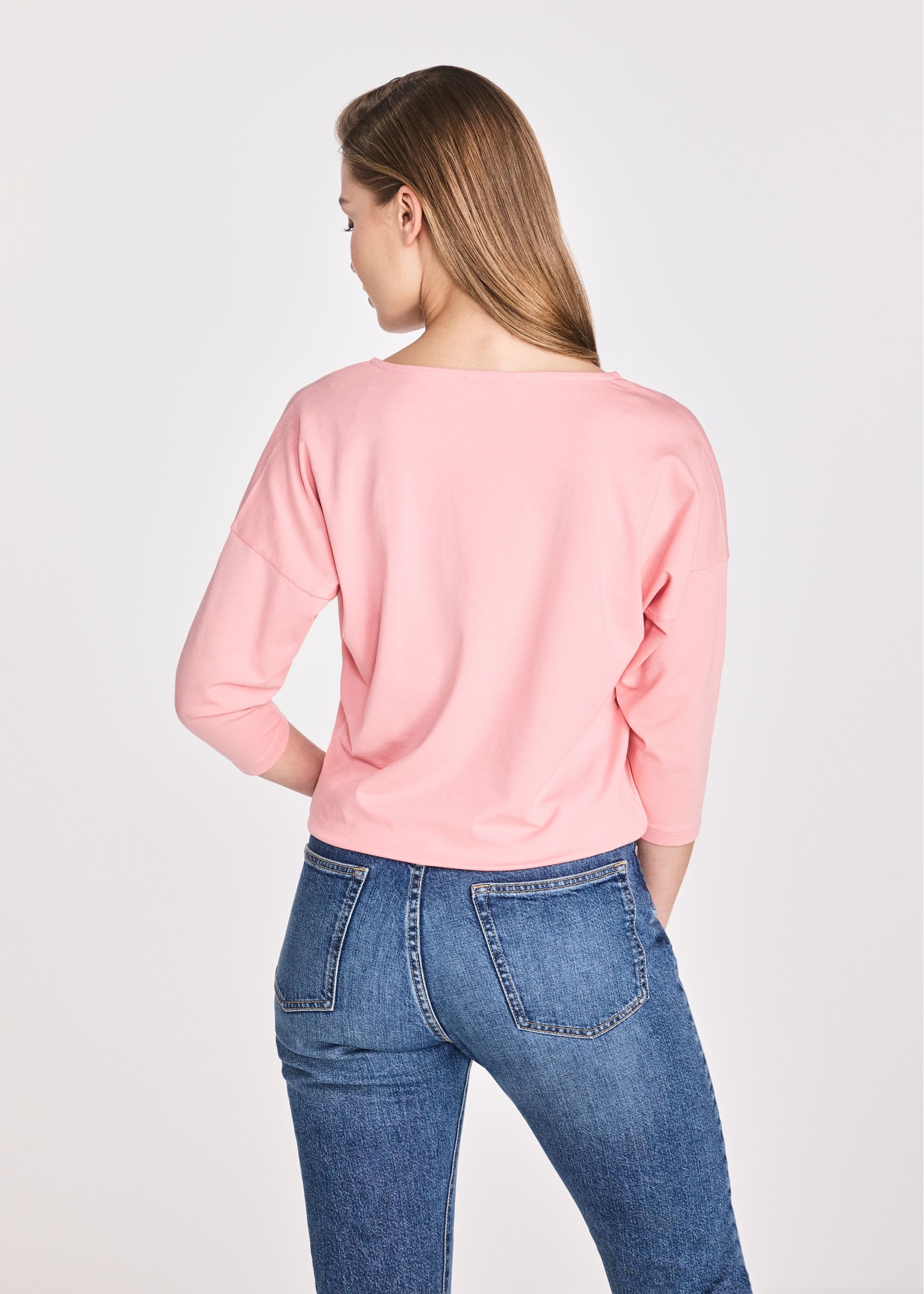 Pink women's blouse BLUDT-0156-31(W25)-03