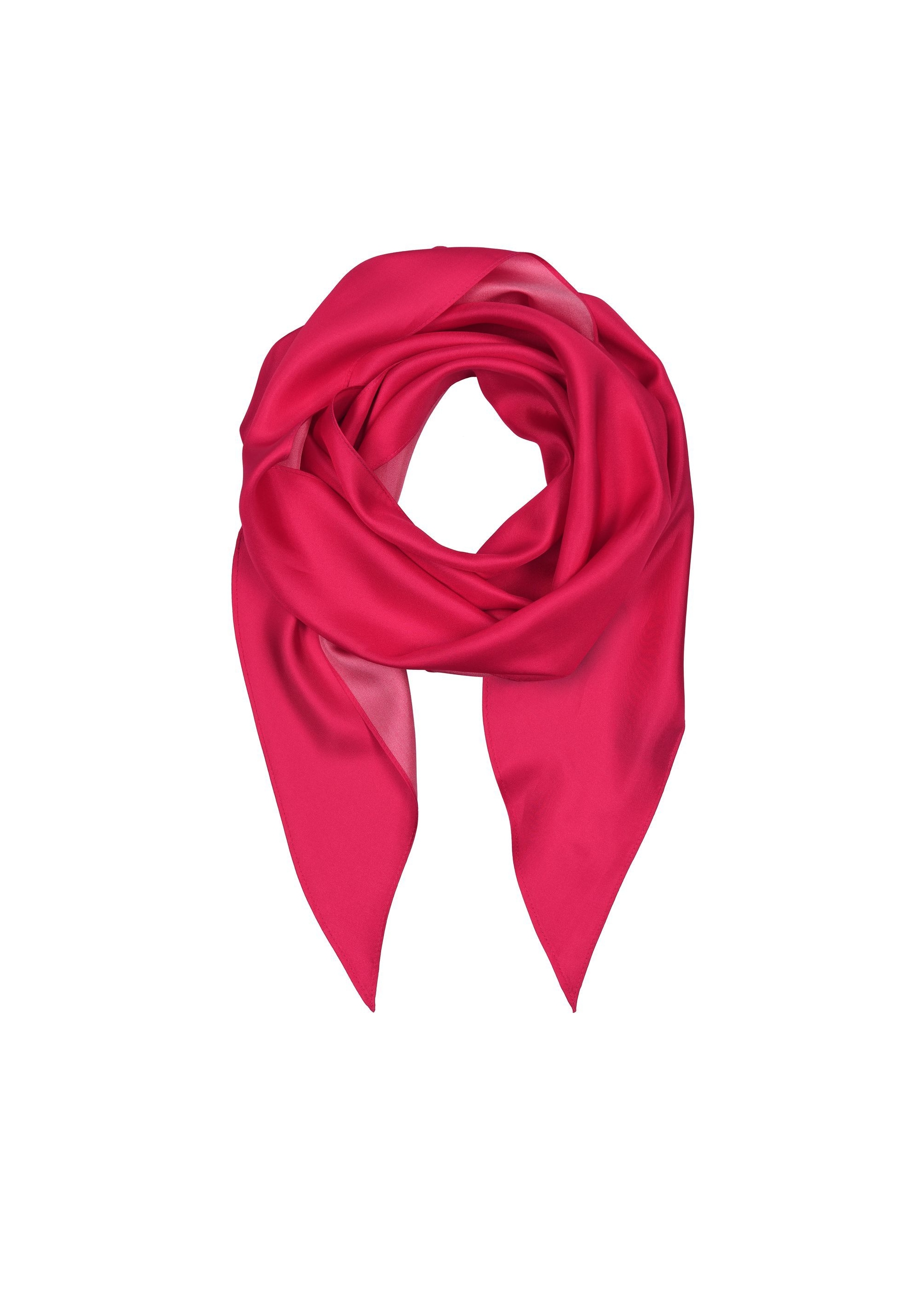 Women's raspberry silk scarf SZADT-0169-31(W24)-01