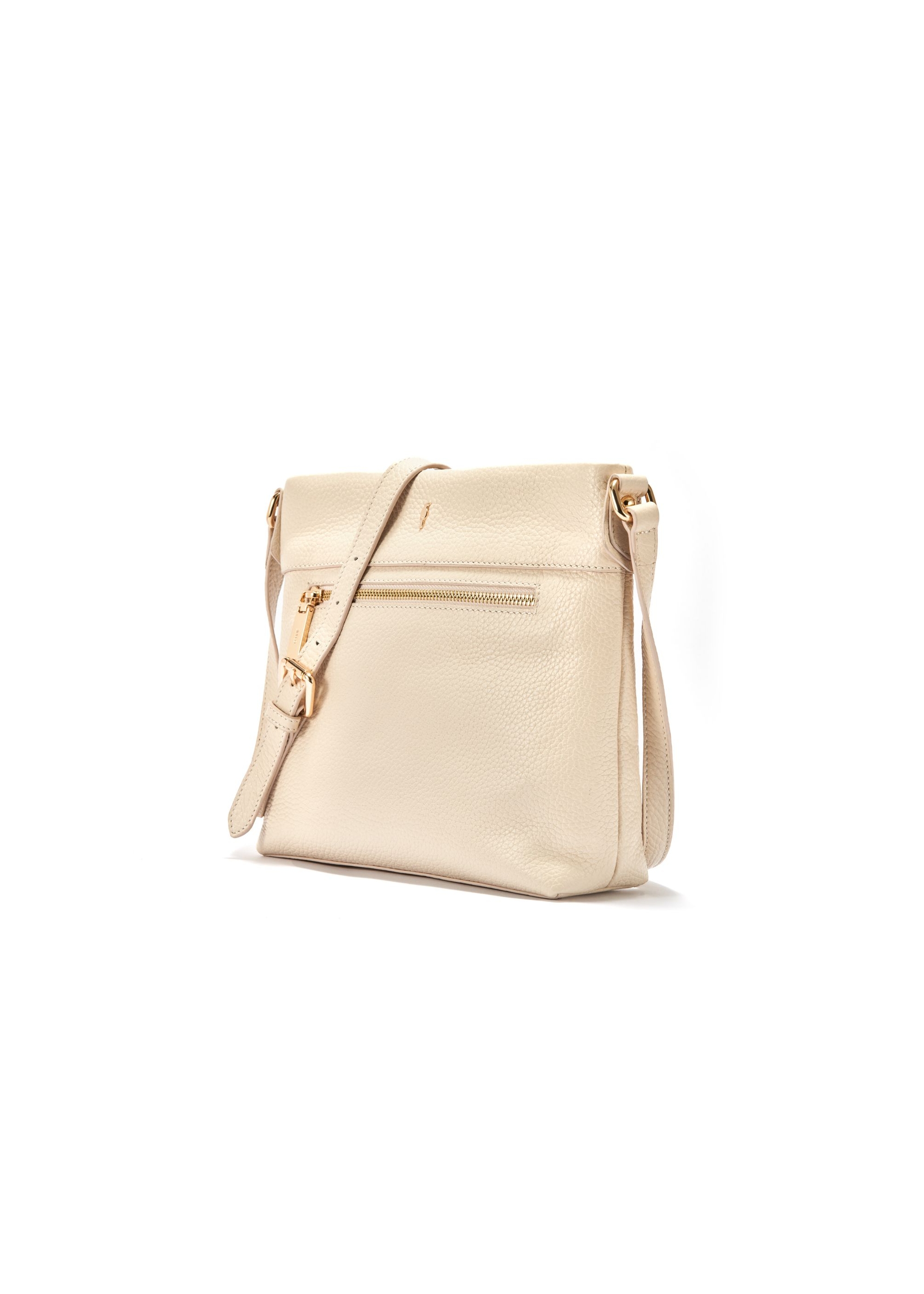 Cream leather women's shoulder bag TORES-0896C-12(W25)