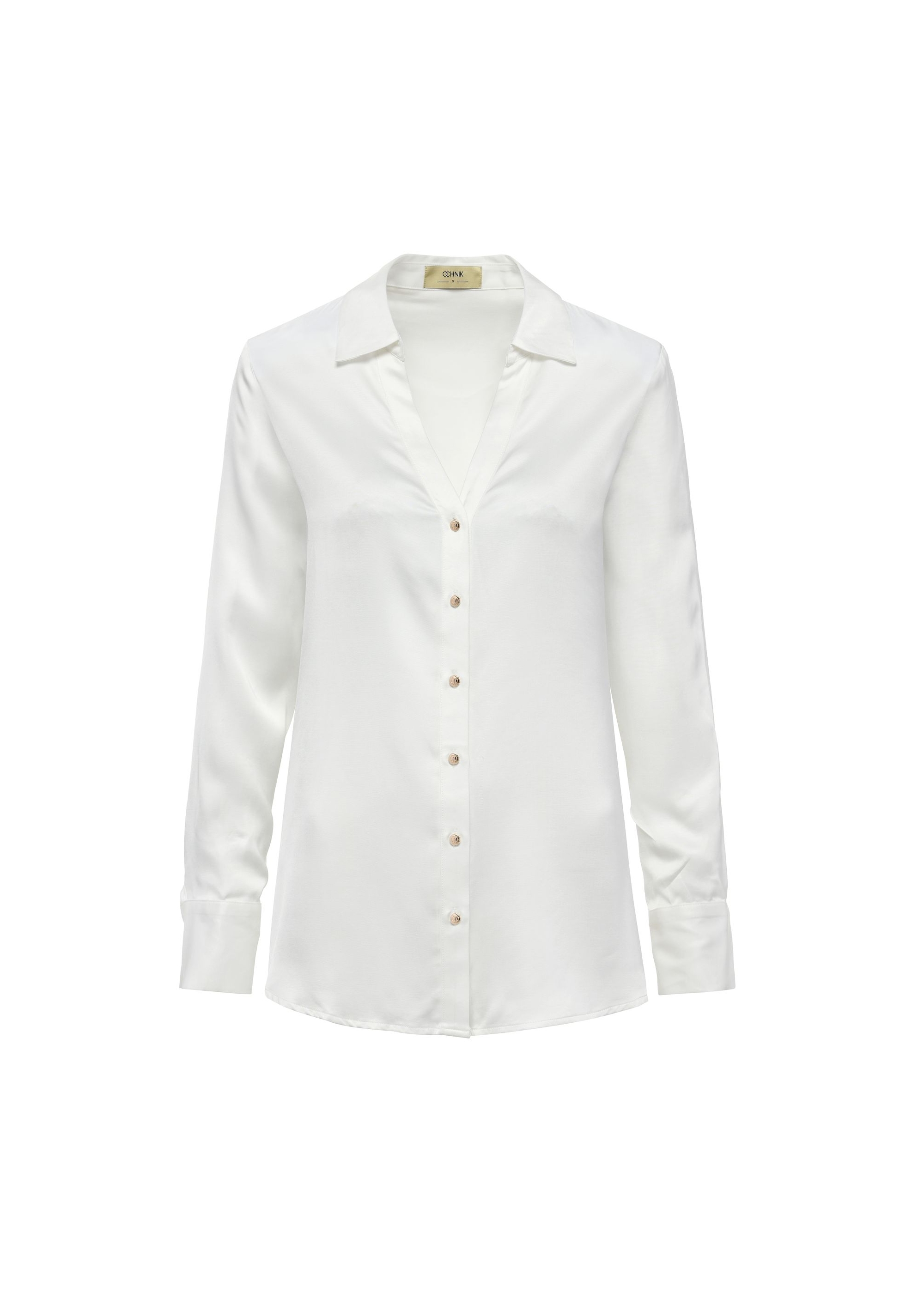 Cream airy women's shirt KOSDT-0155-12(W25)-05