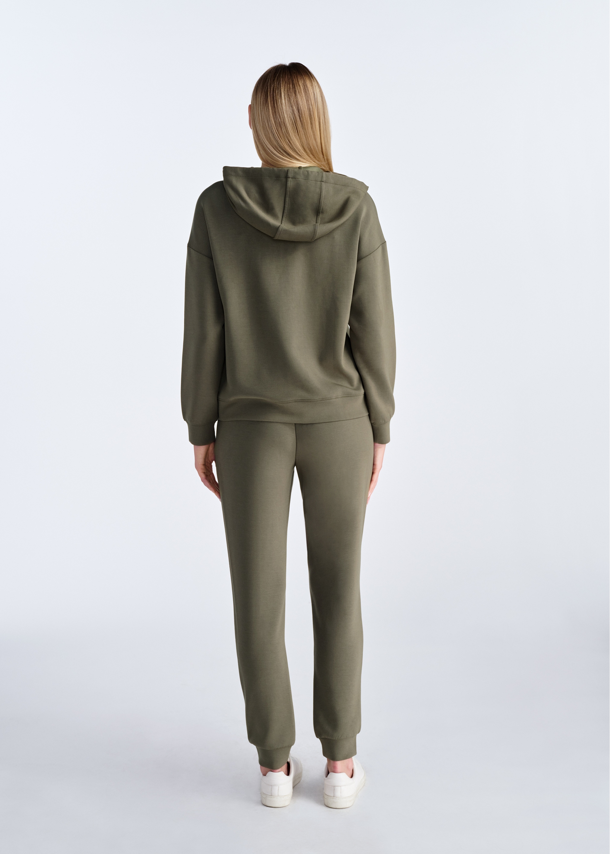 Women's khaki hoodie BLZDT-0111-55(W25)-02