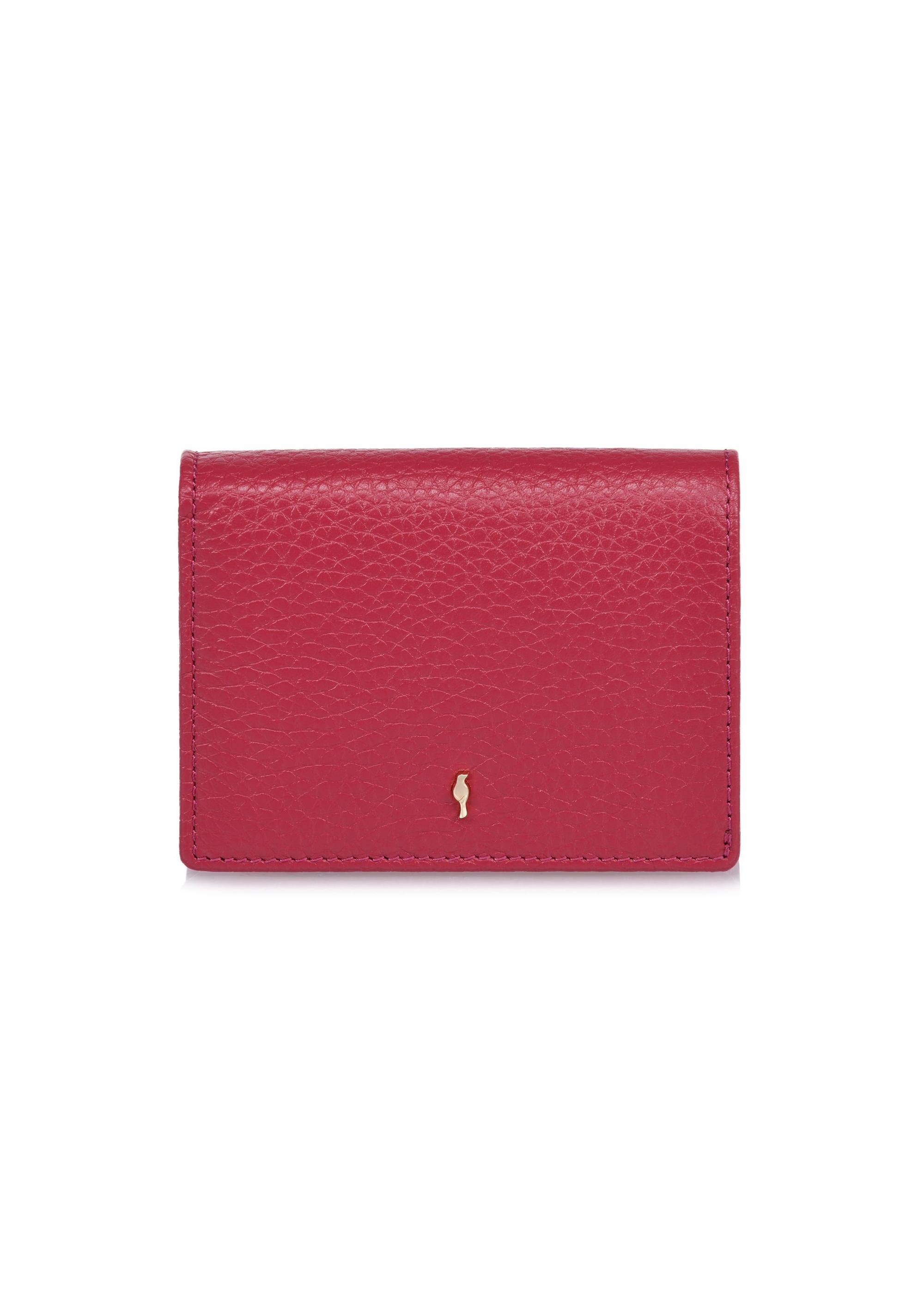 Pink leather women's wallet with RFID protection PORES-0807RFID-34(W24)-01