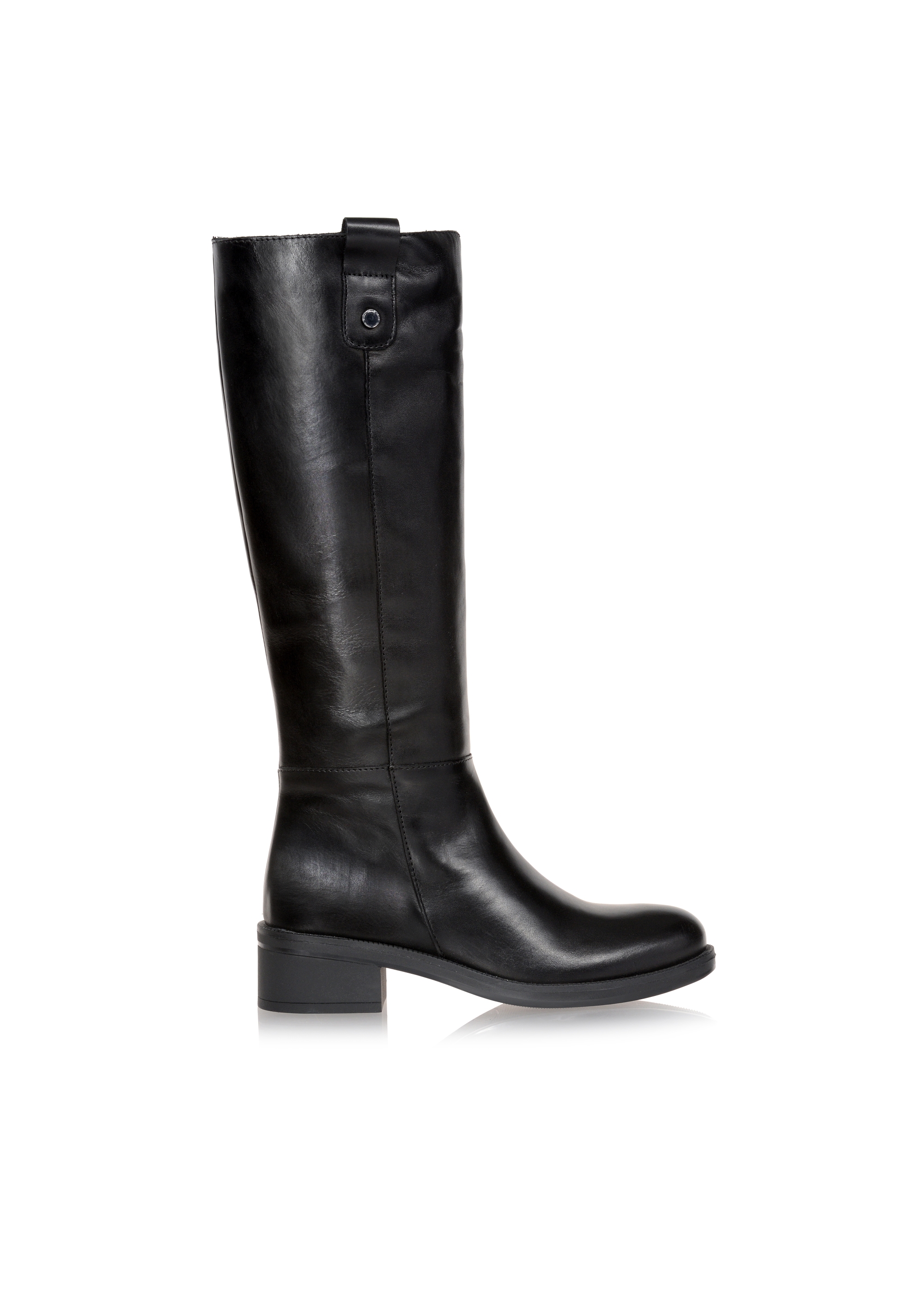 Classic black leather boots for women BUTYD-1002-99(Z23)-01