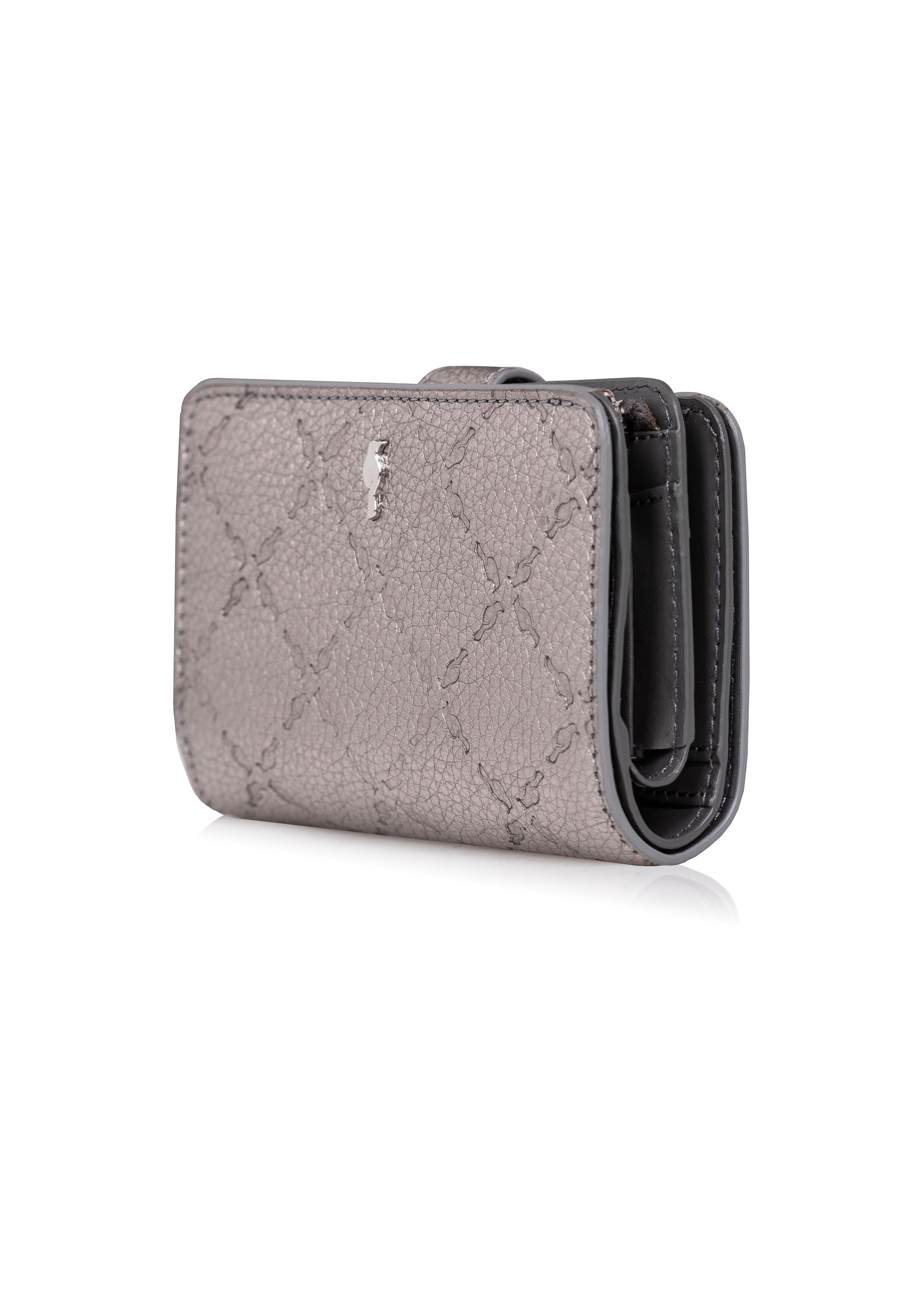 Women's silver leather wallet PORES-0874-92(Z23)-02