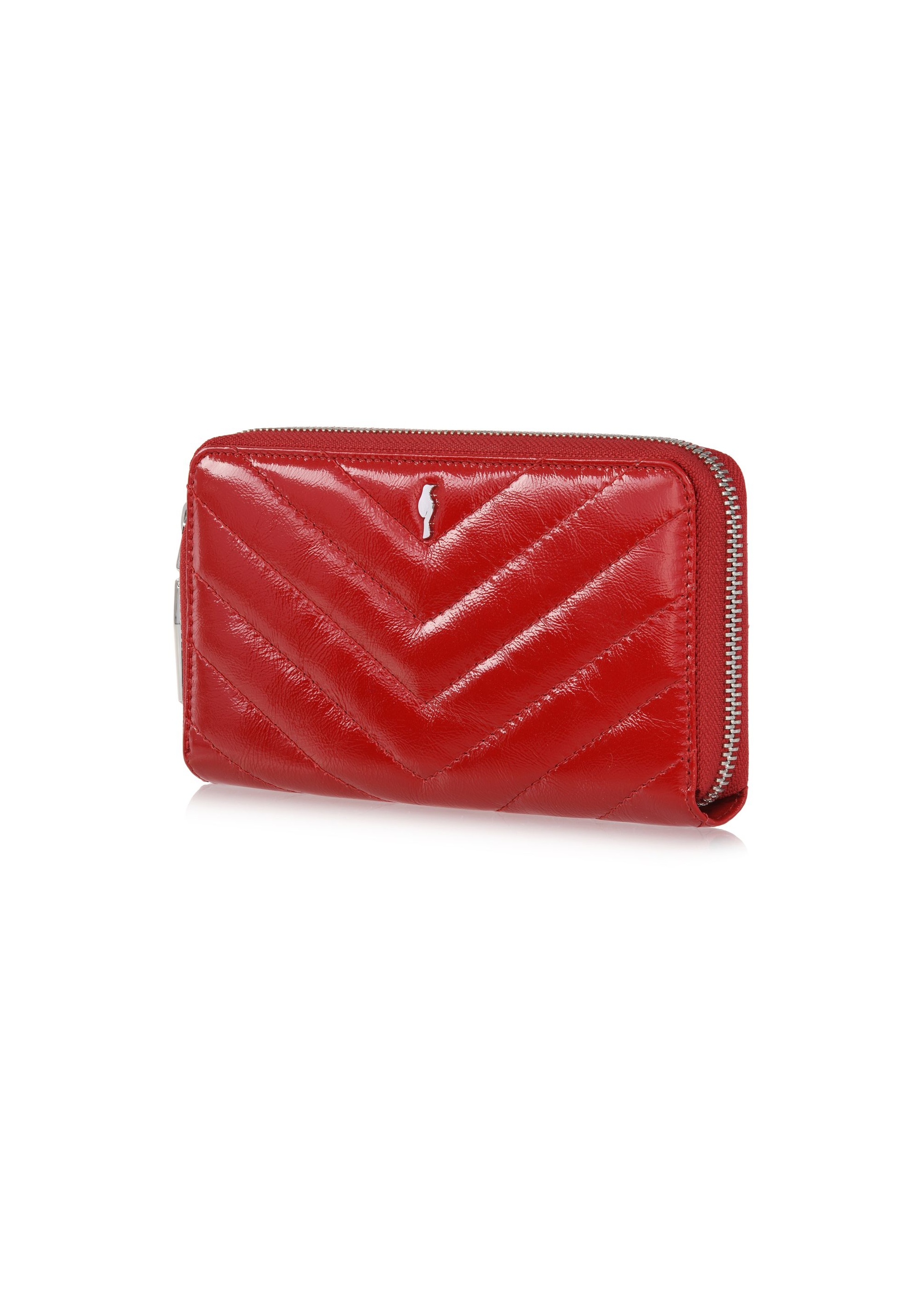 Red large leather women's wallet PORES-0941-41(Z24)-02