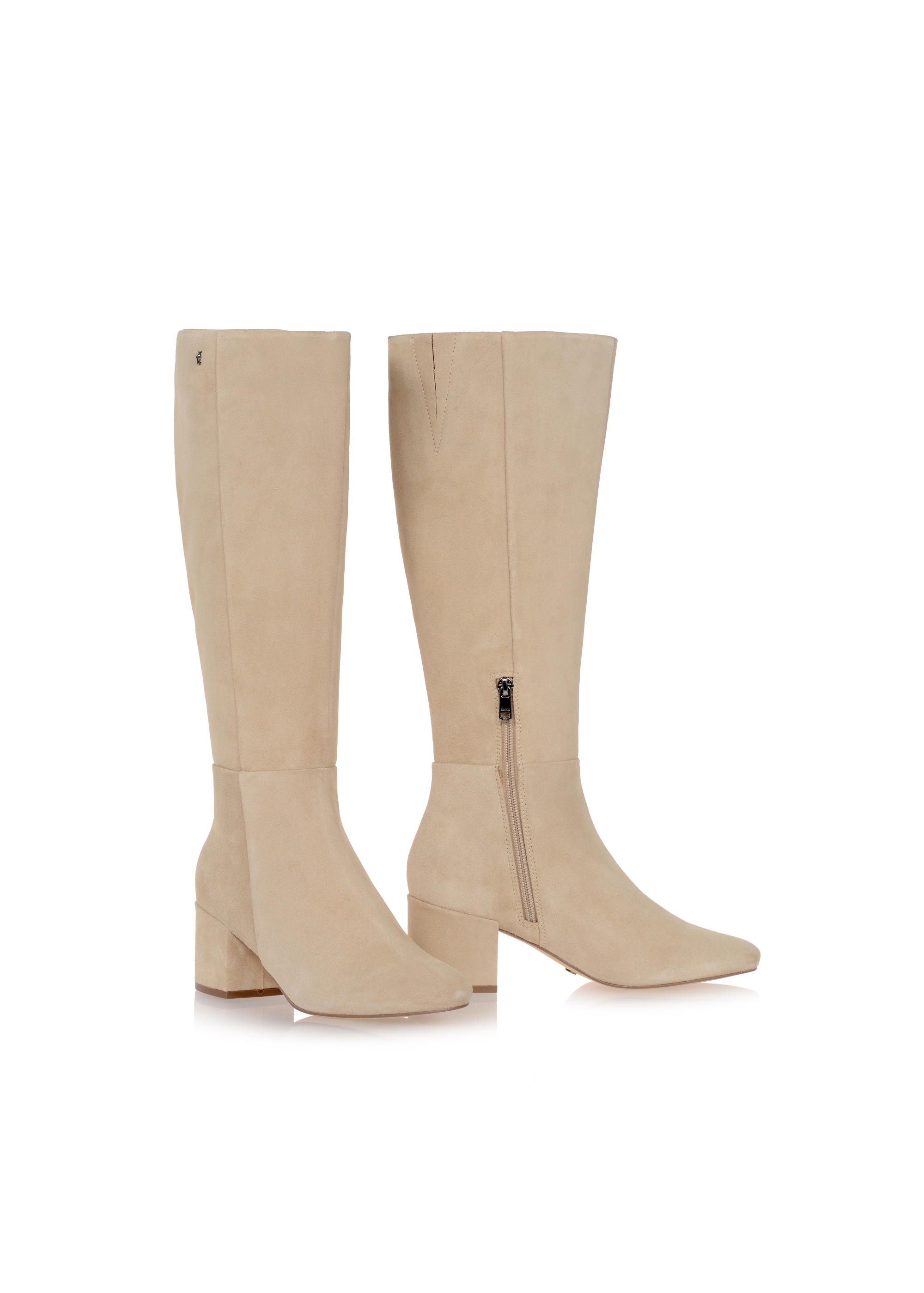 Beige suede women's boots BUTYD-1019-81(Z23)-04