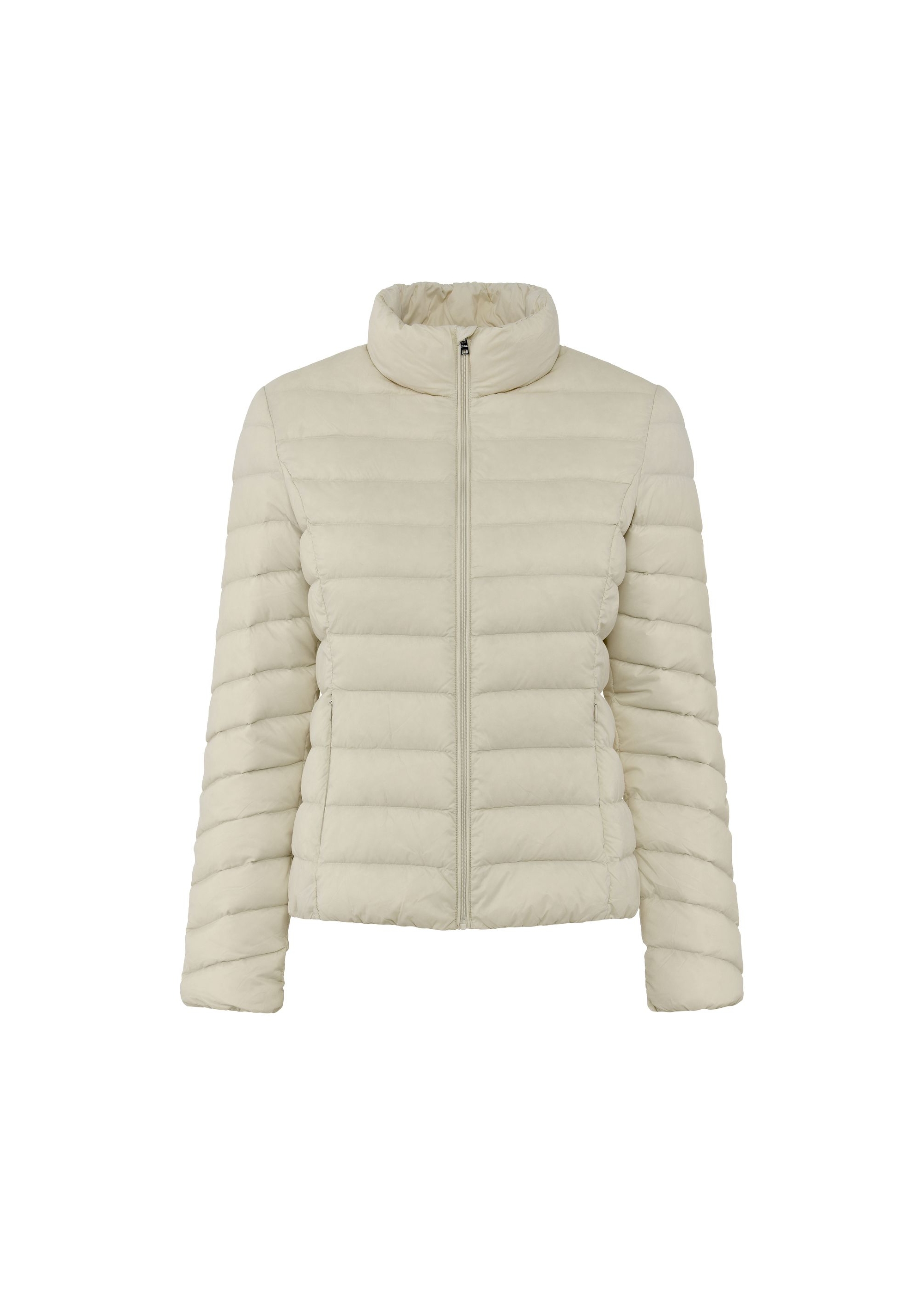 Beige quilted women's jacket KURDT-0573-81(W25)-05