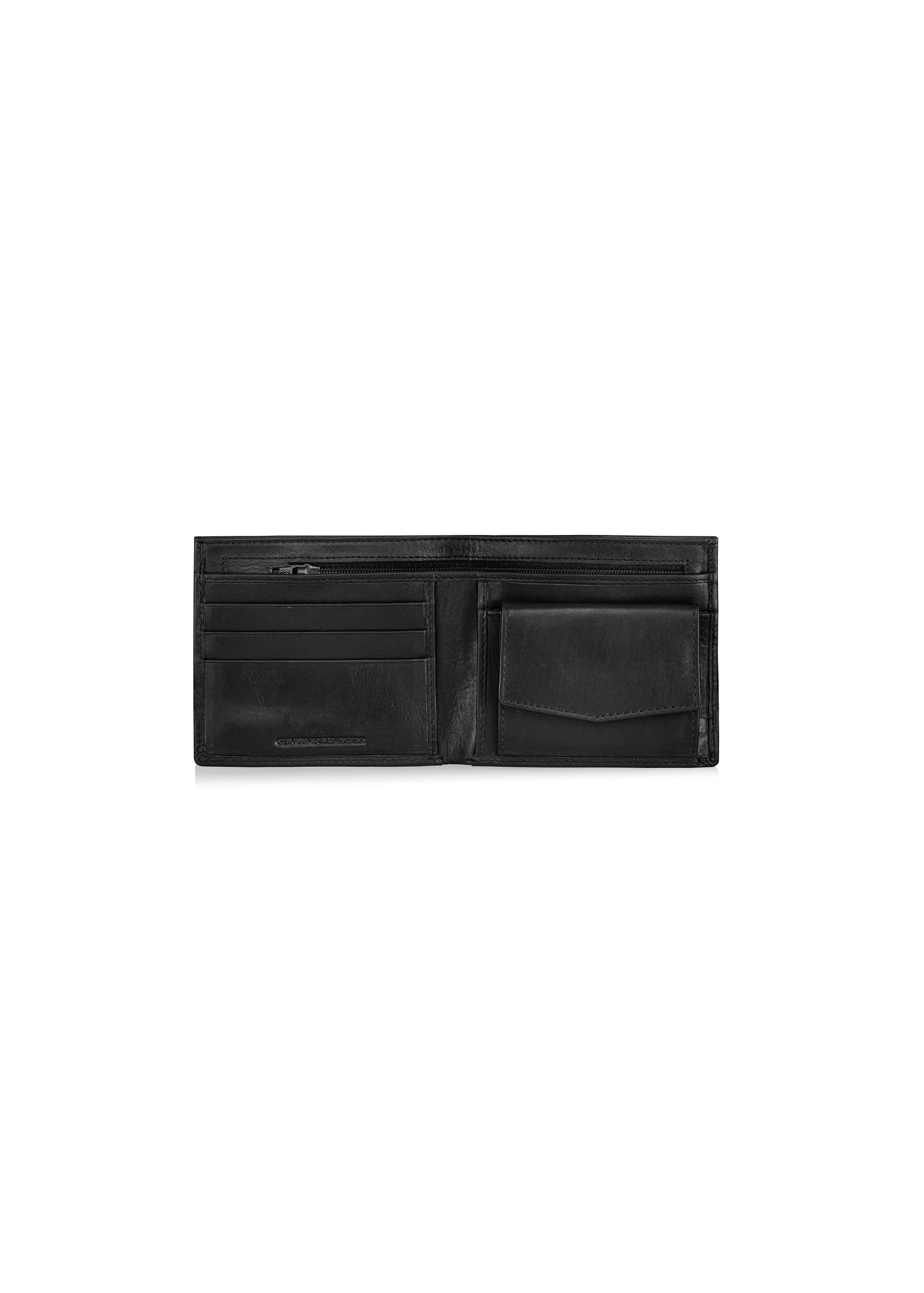 Black men's wallet without clasp PORMS-0624-99(Z24)-04