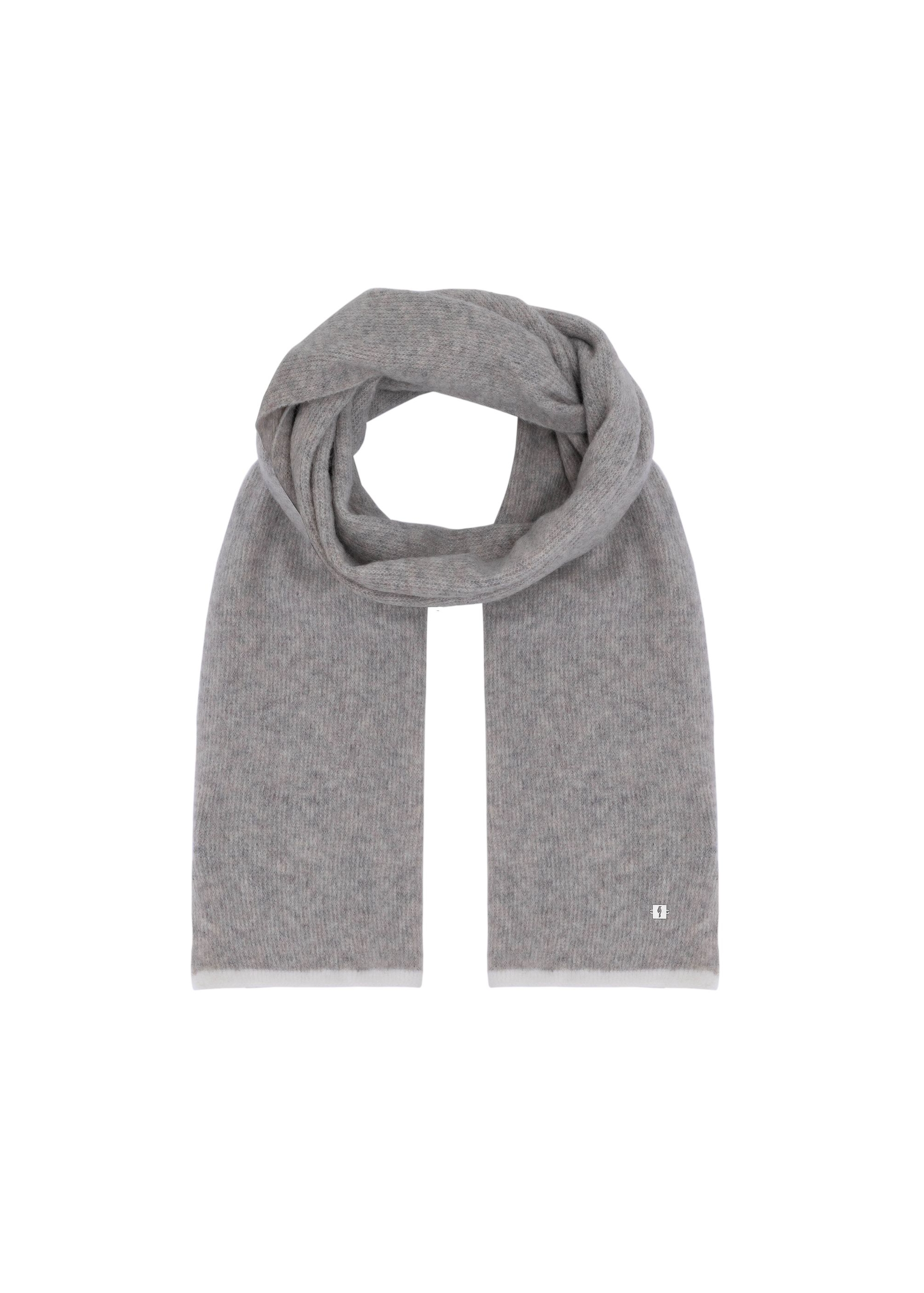 Gray women's winter scarf SZADT-0182-91(Z24)-01