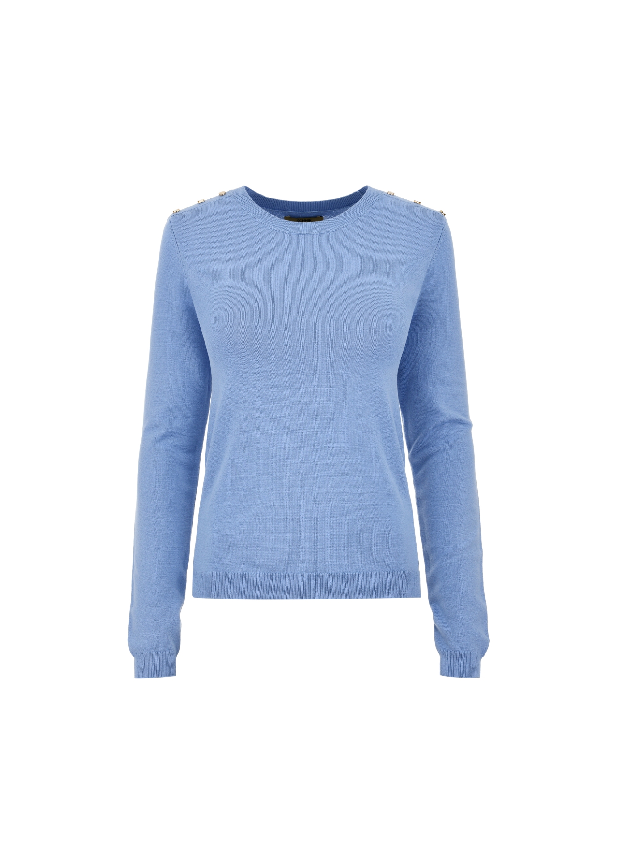 Blue women's basic longsleeve LSLDT-0039-61(W24)-04