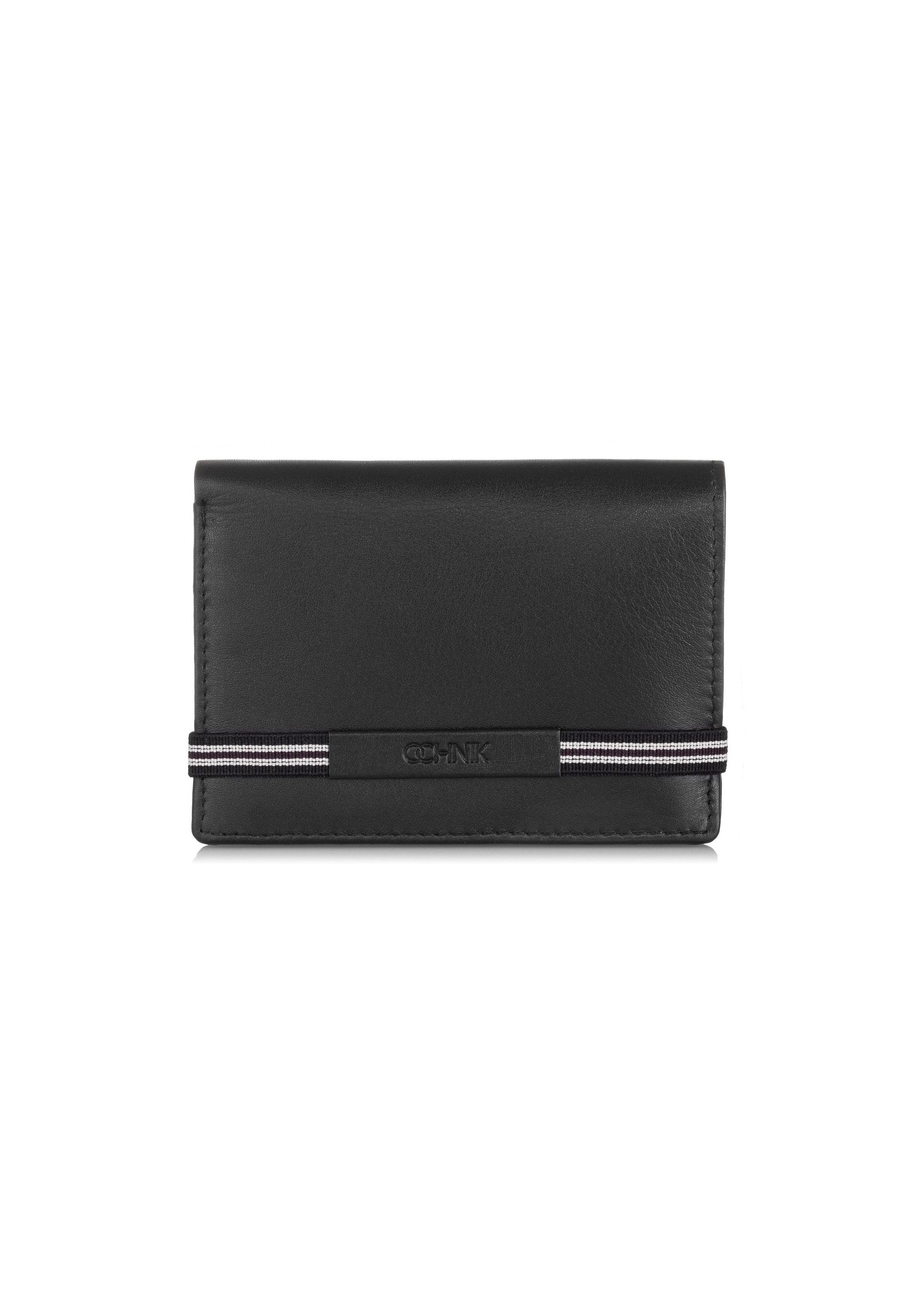 Men's leather wallet with elastic band PORMS-0516-99(W24)-01