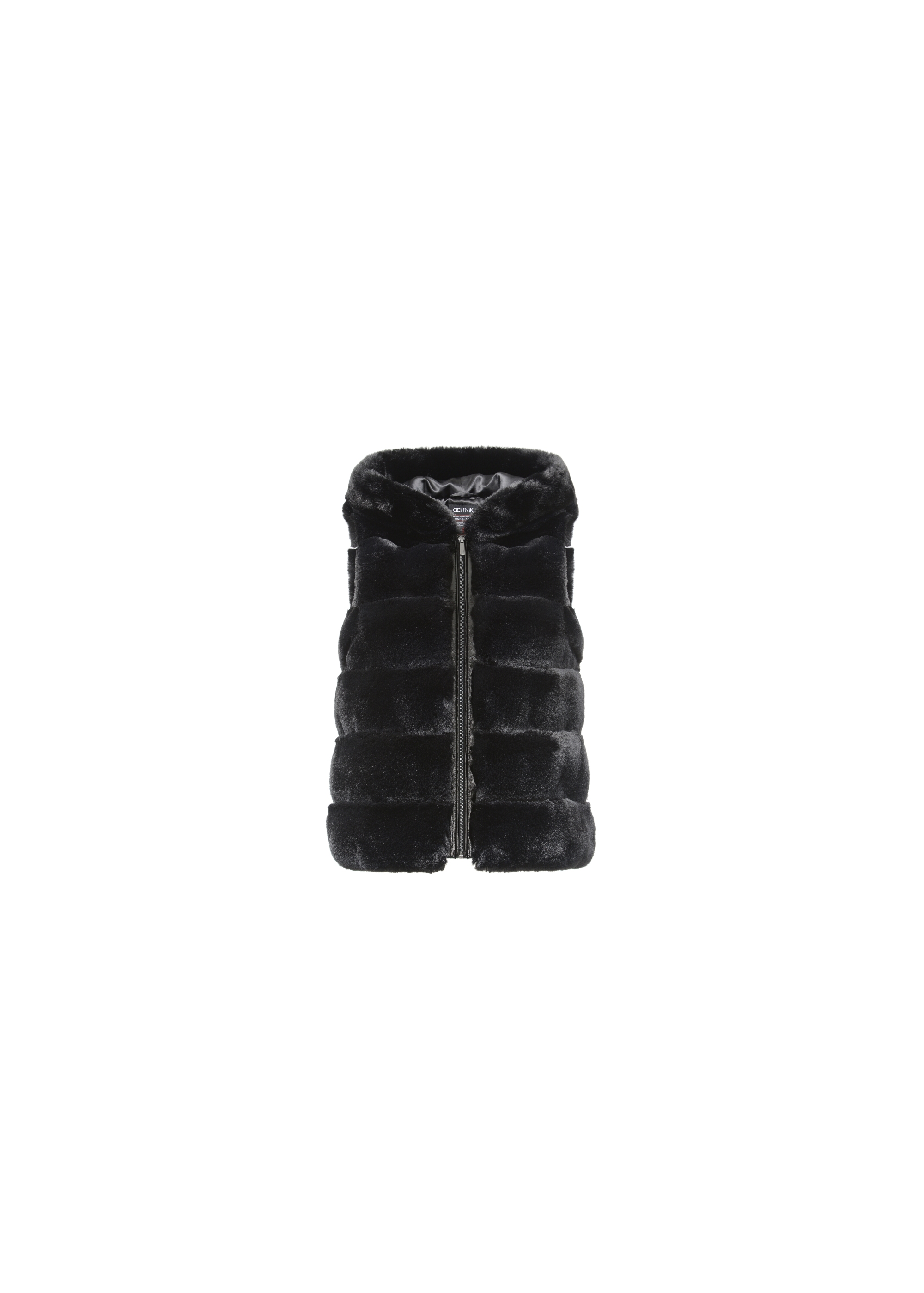 Black women's hooded vest KAMDT-0019-99(Z21)-03