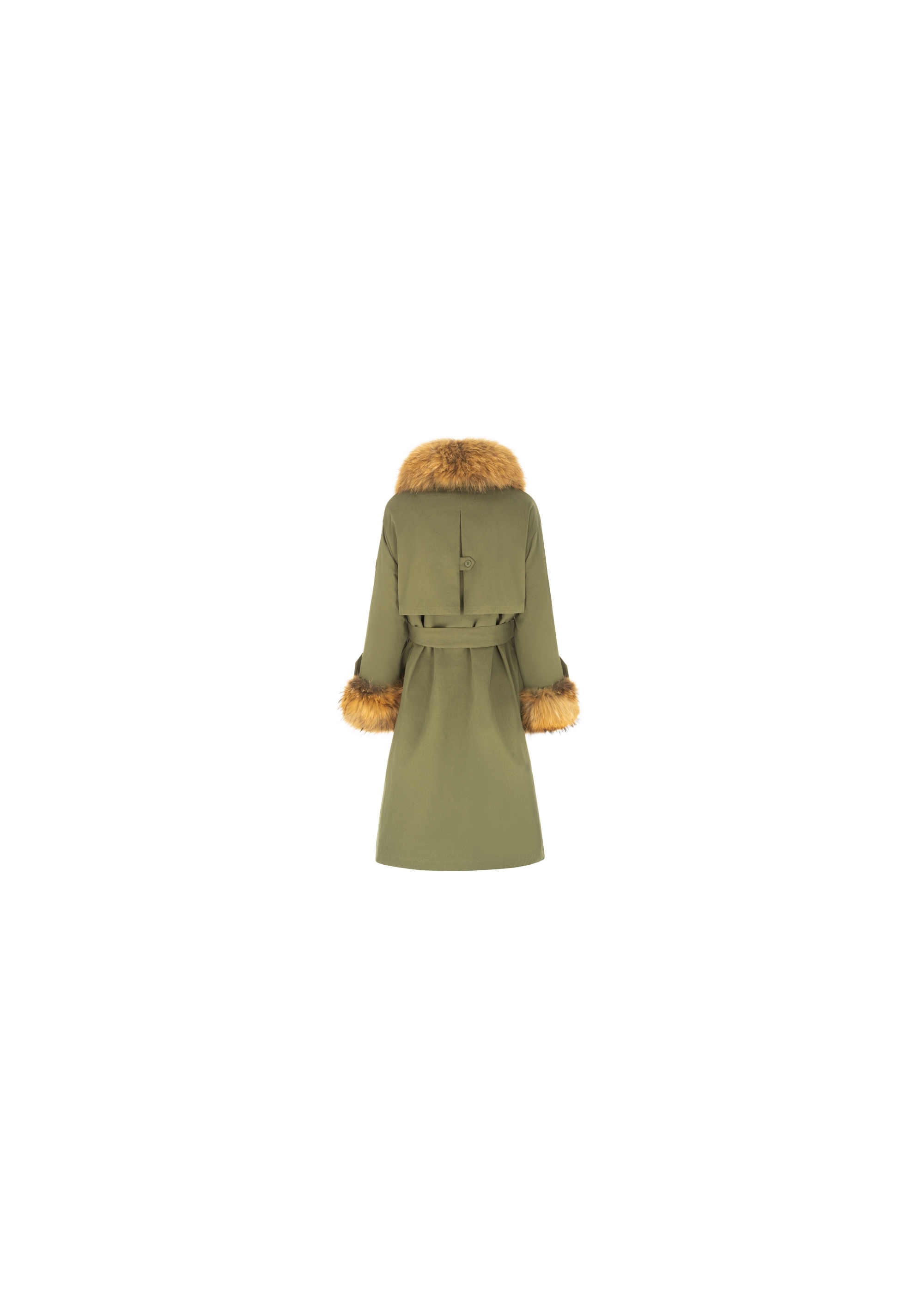 Women's olive parka for autumn KURDT-0234-57(Z21)-04