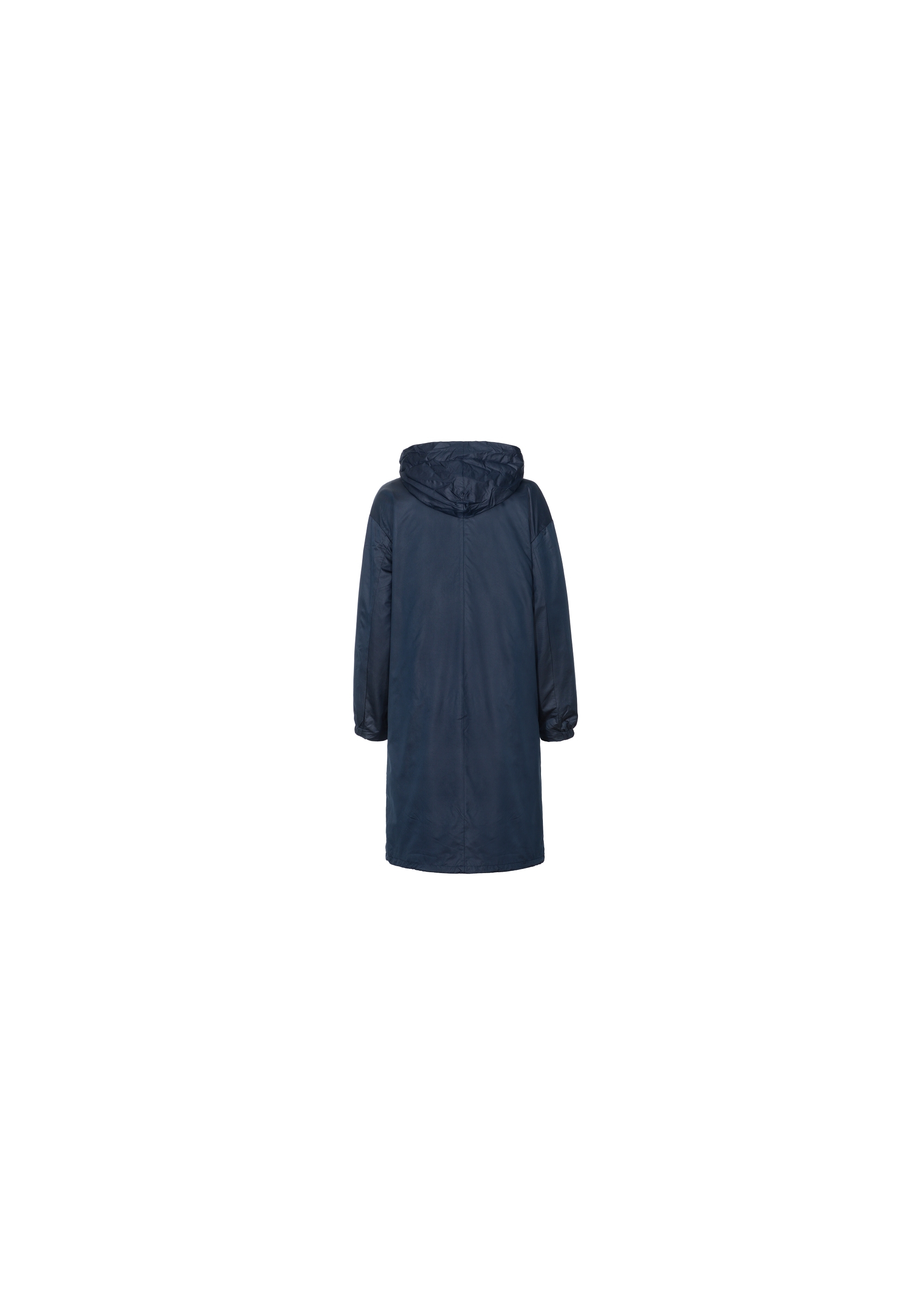 Navy blue women's parka with hood KURDT-0164-69(W19)-04