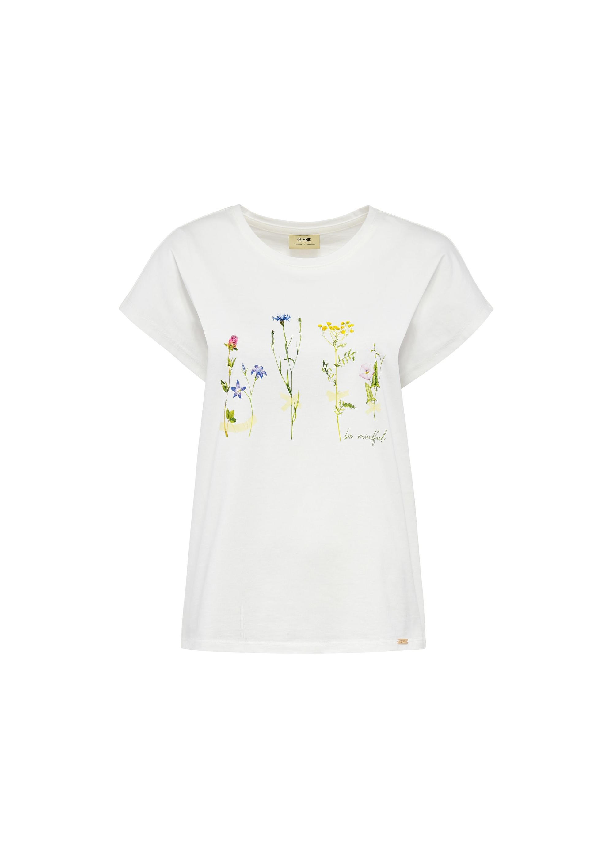 Cotton women's T-shirt with flowers TSHDT-0142-12(W25)-05