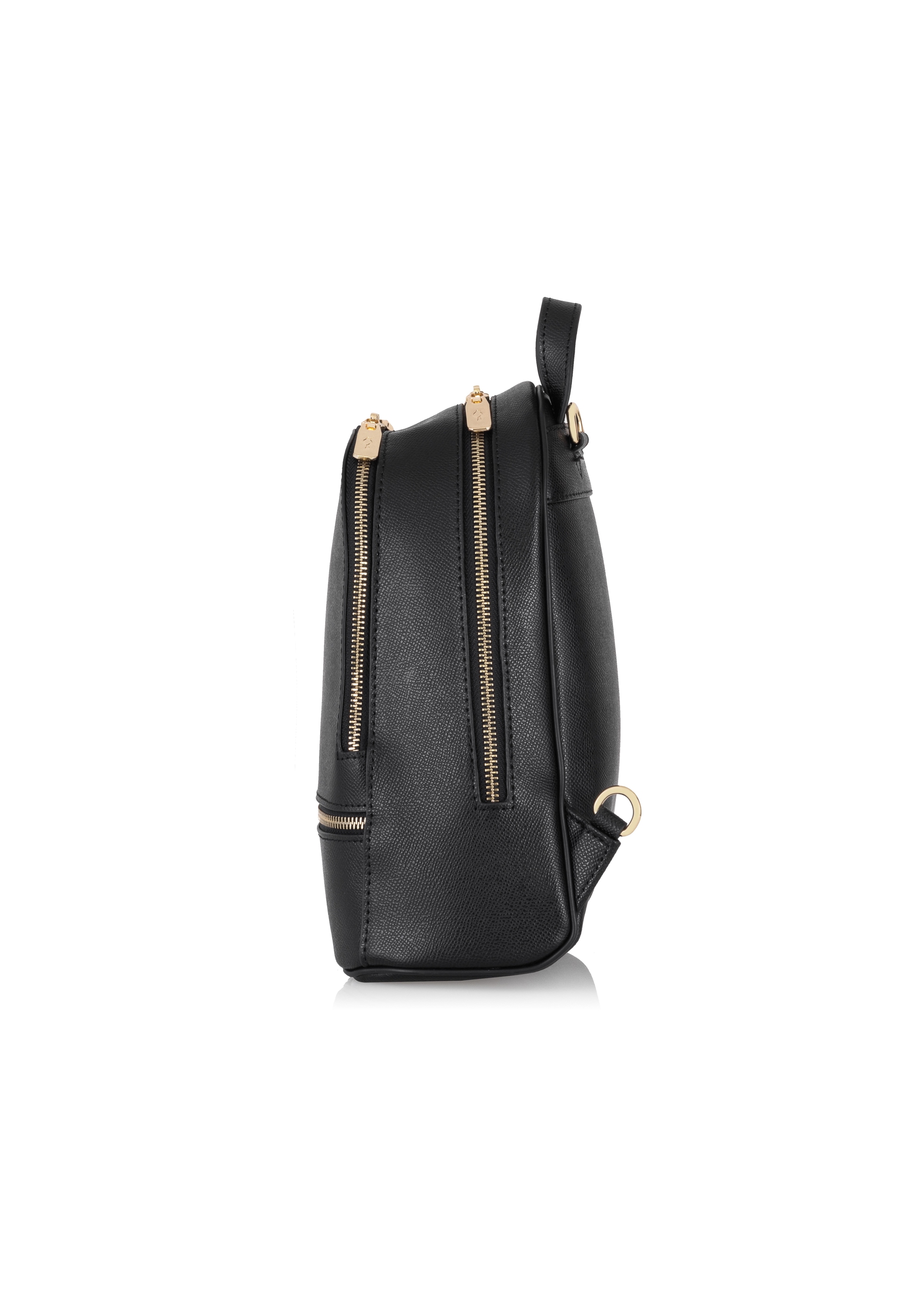 Black leather women's backpack TORES-0420B-99(Z23)-03