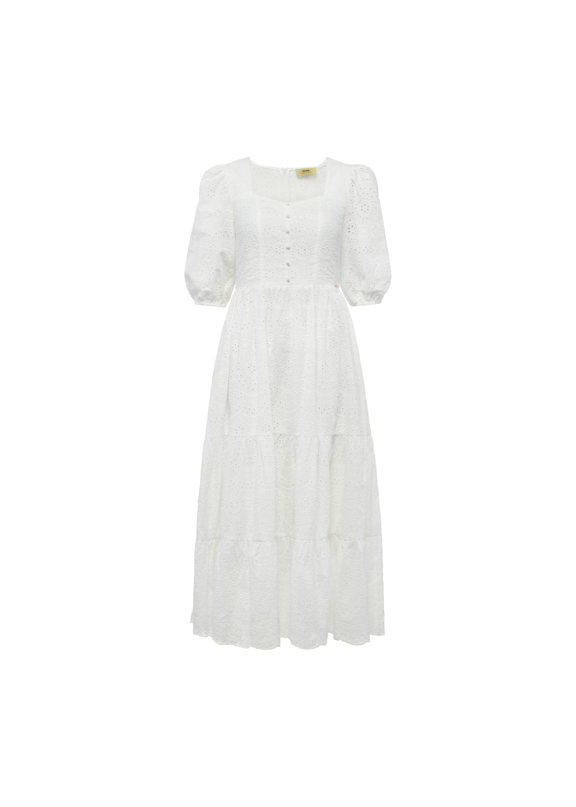 White openwork long dress SUKDT-0237-12(W25)-05