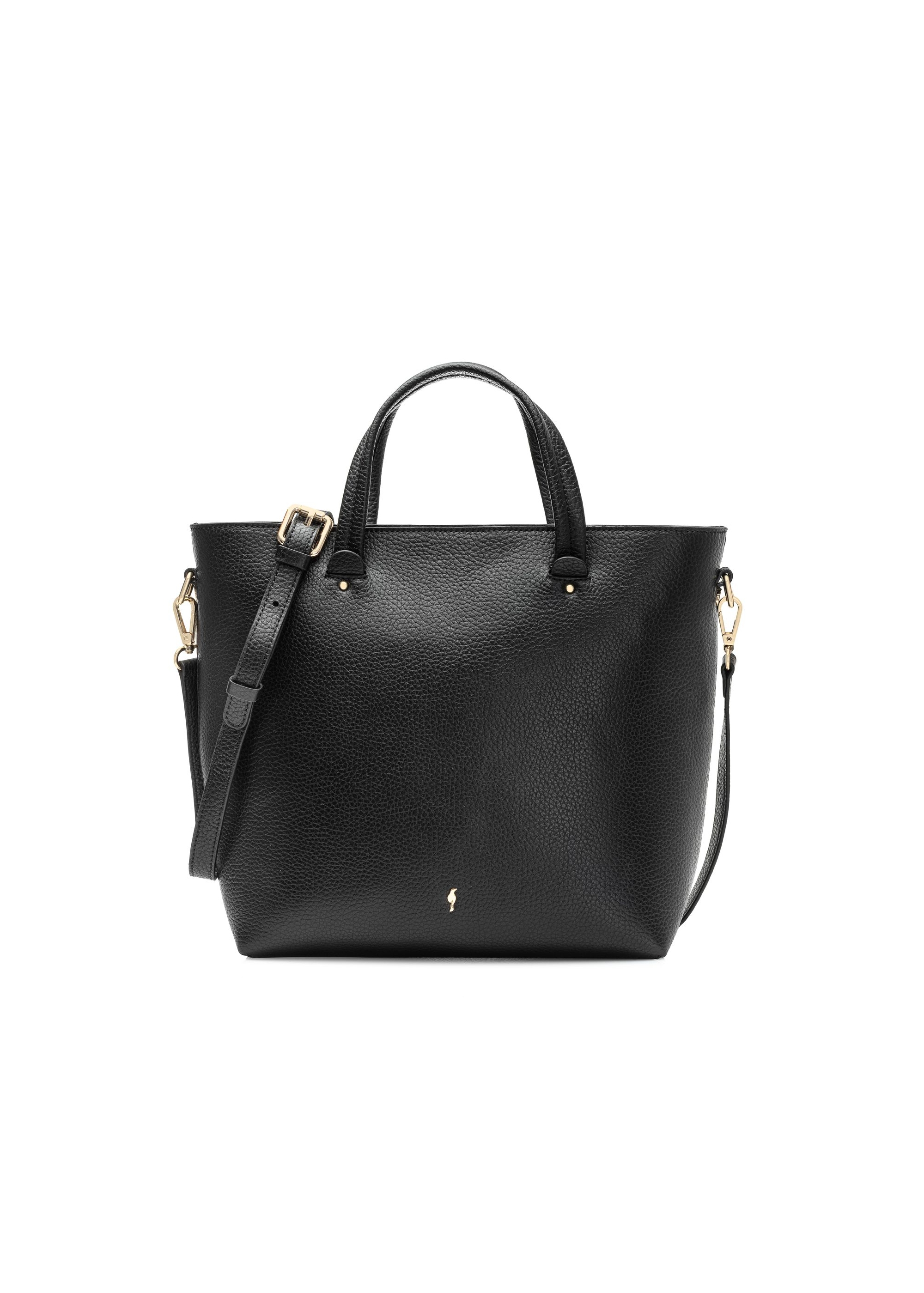 Large black leather women's handbag TORES-0728C-99(W25)-01