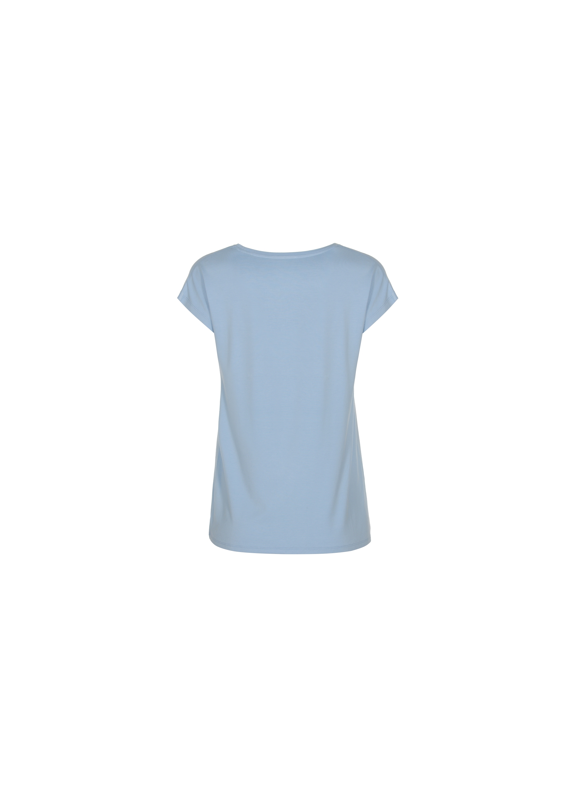 Light blue Women's T-shirt with applique TSHDT-0066-62(W22)-04