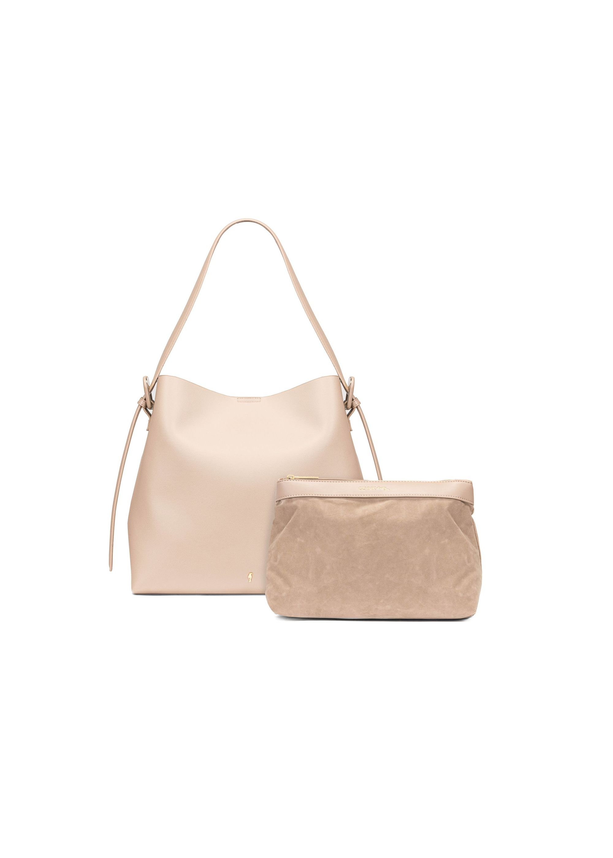 Beige women's shopper bag TOREC-0903A-81(W25)-05