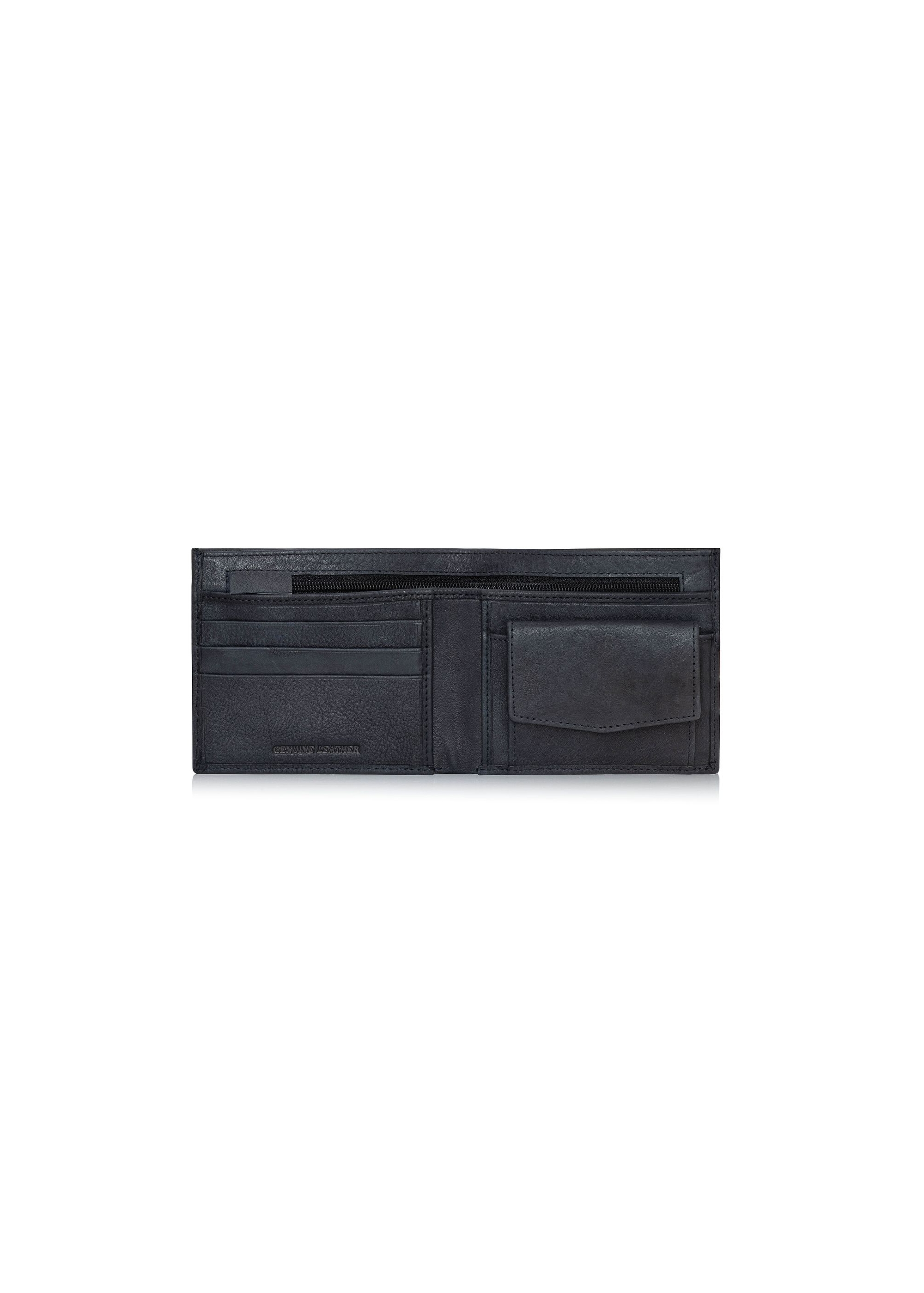 Men's wallet black classic without clasp PORMS-0206-69(Z24)-04