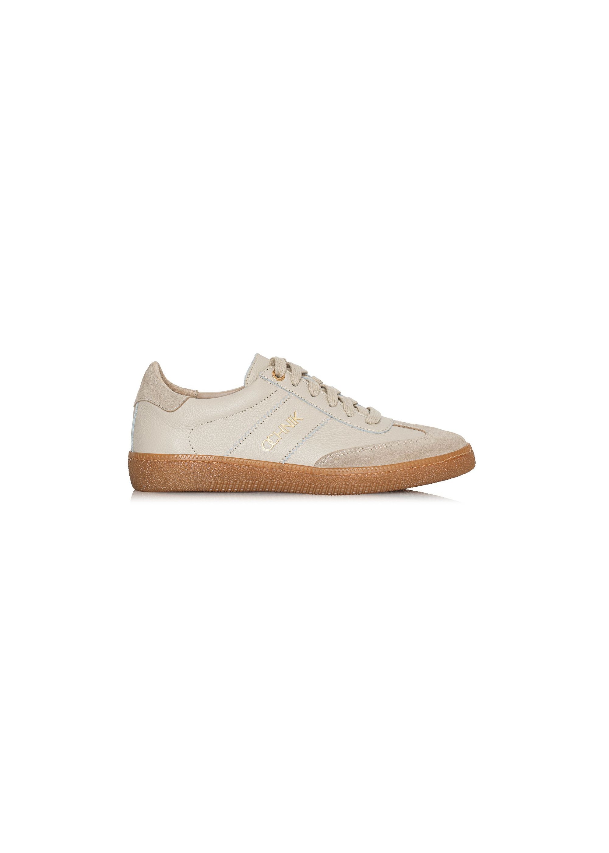 Beige leather women's sneakers BUTYD-1143-81(Z24) photo 3