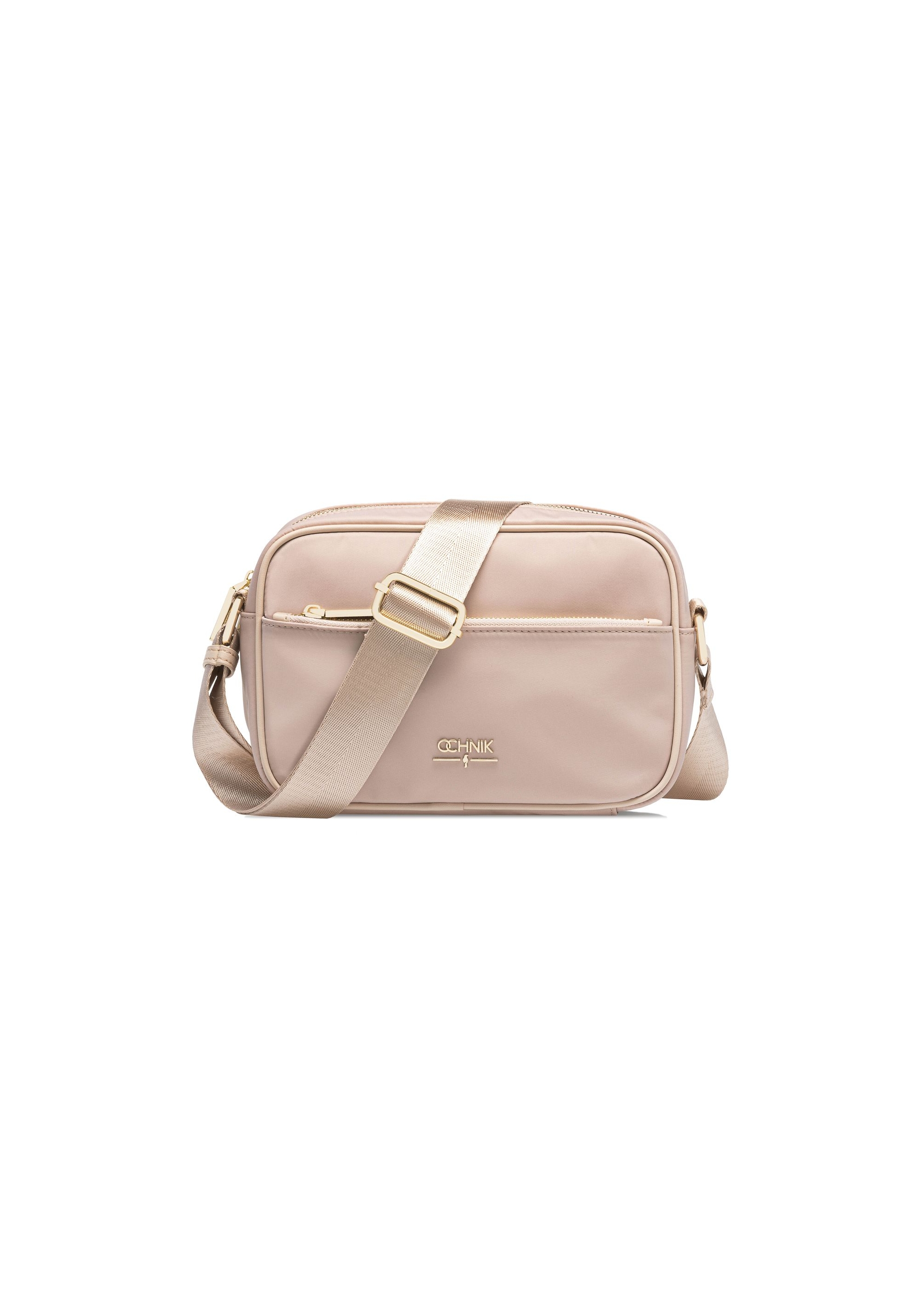 Light pink nylon women's messenger bag TOREN-0309-34(W25)-01