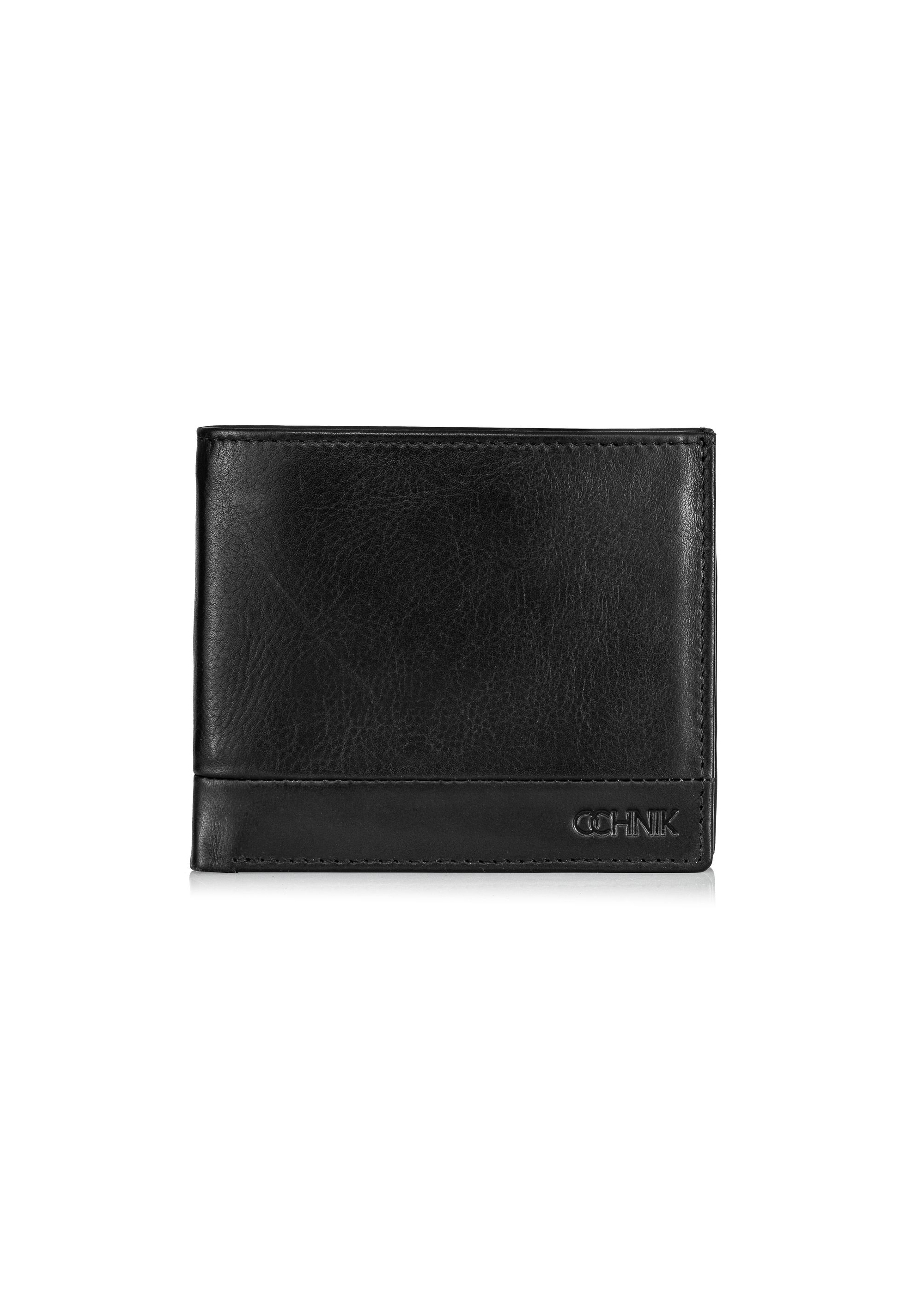 Black men's wallet without clasp PORMS-0624-99(Z24)-01