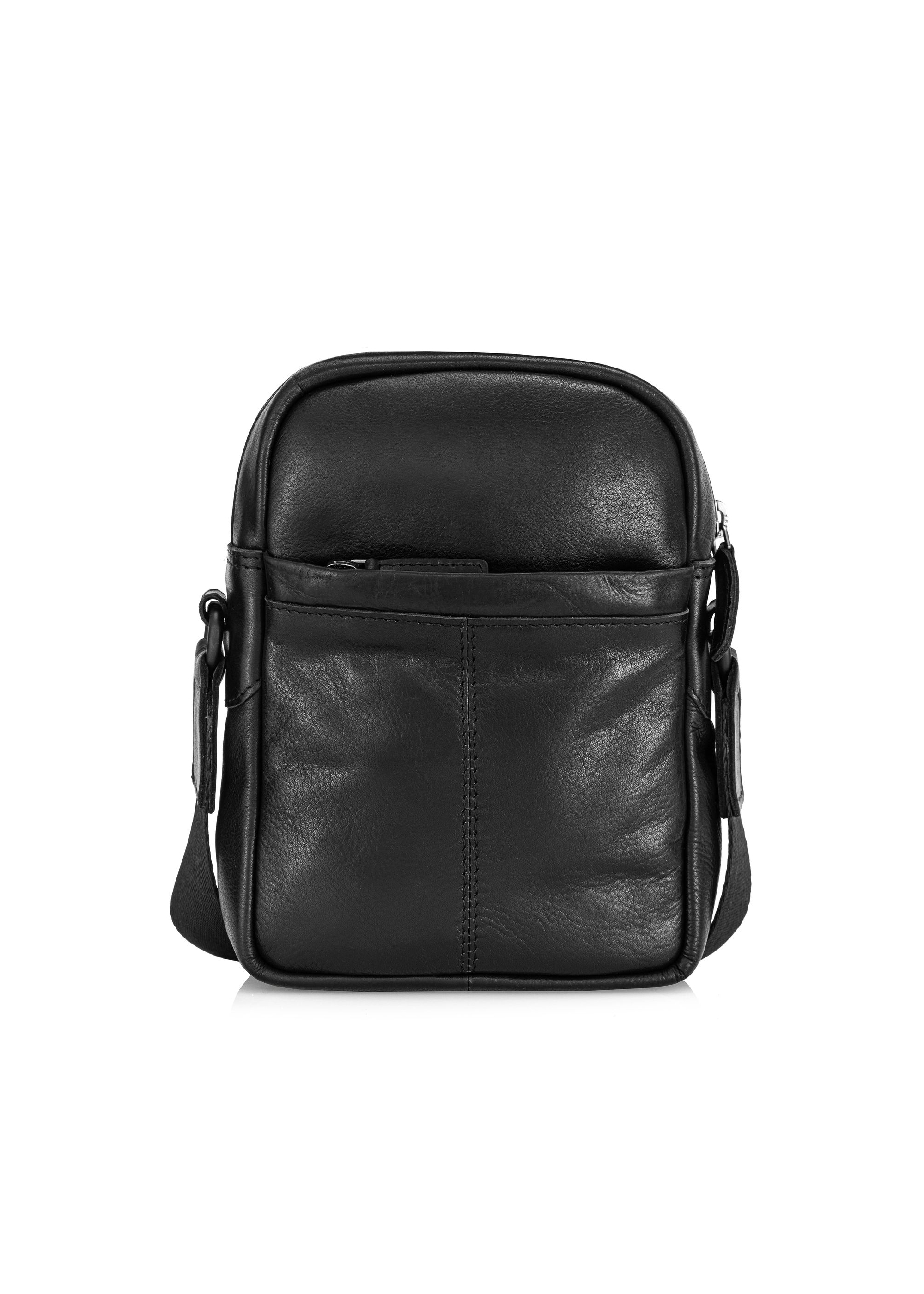 Black leather men's bag TORMS-0433-99(Z24)-04