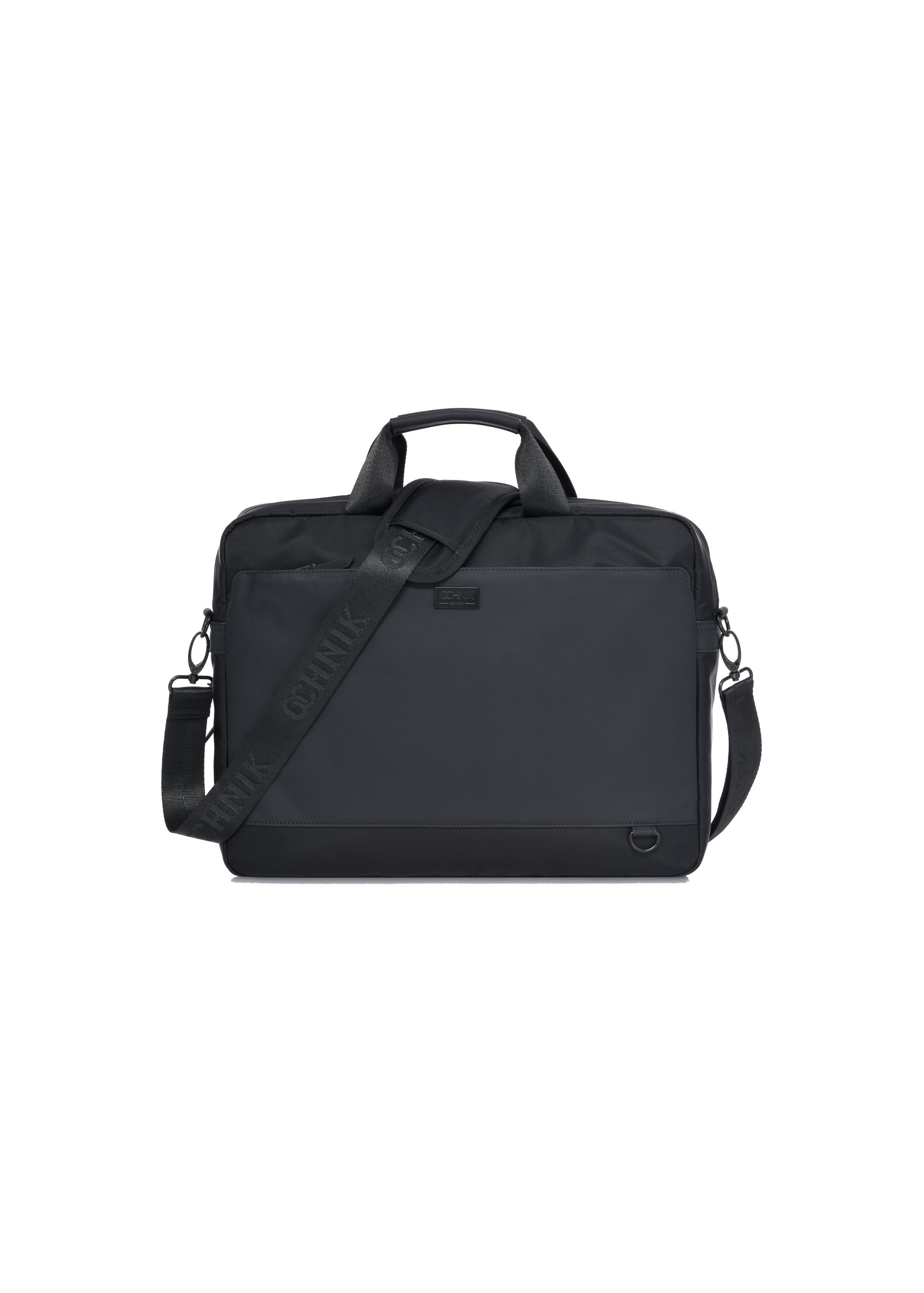 Black men's briefcase with laptop pocket TORMN-0312A-99(Z24)-01