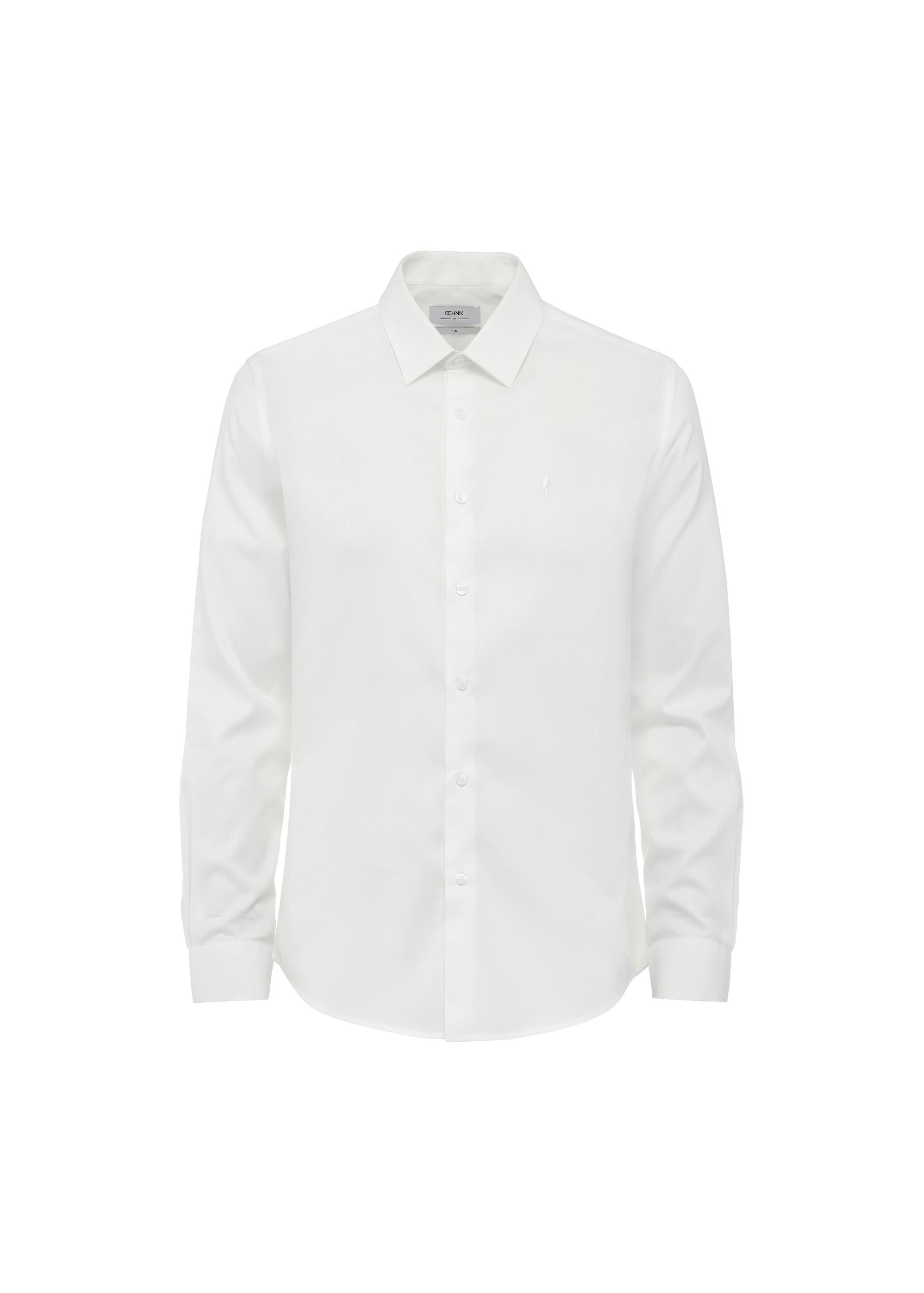 Cream men's cotton shirt KOSMT-0341-12(W25)-01